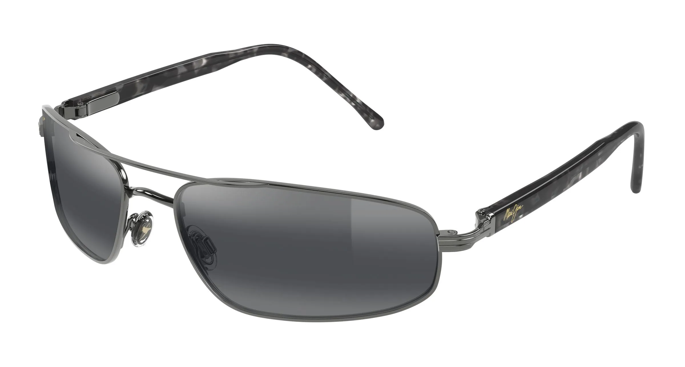 Maui Jim MJ0162S 001 Occhiali da sole Metallo Grigio Grigio Squadrata - immagine 1