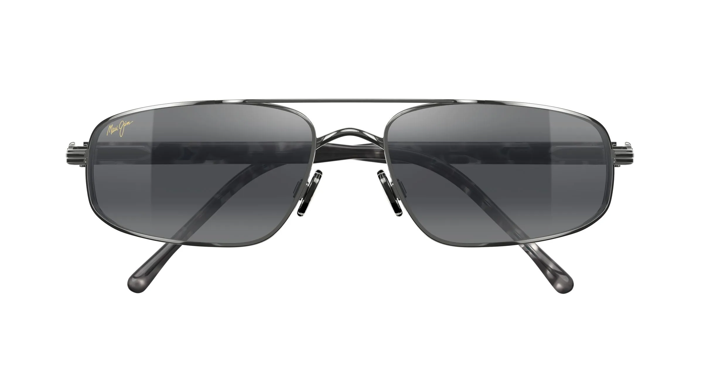 Maui Jim MJ0162S 001 Occhiali da sole Metallo Grigio Grigio Squadrata - immagine 2