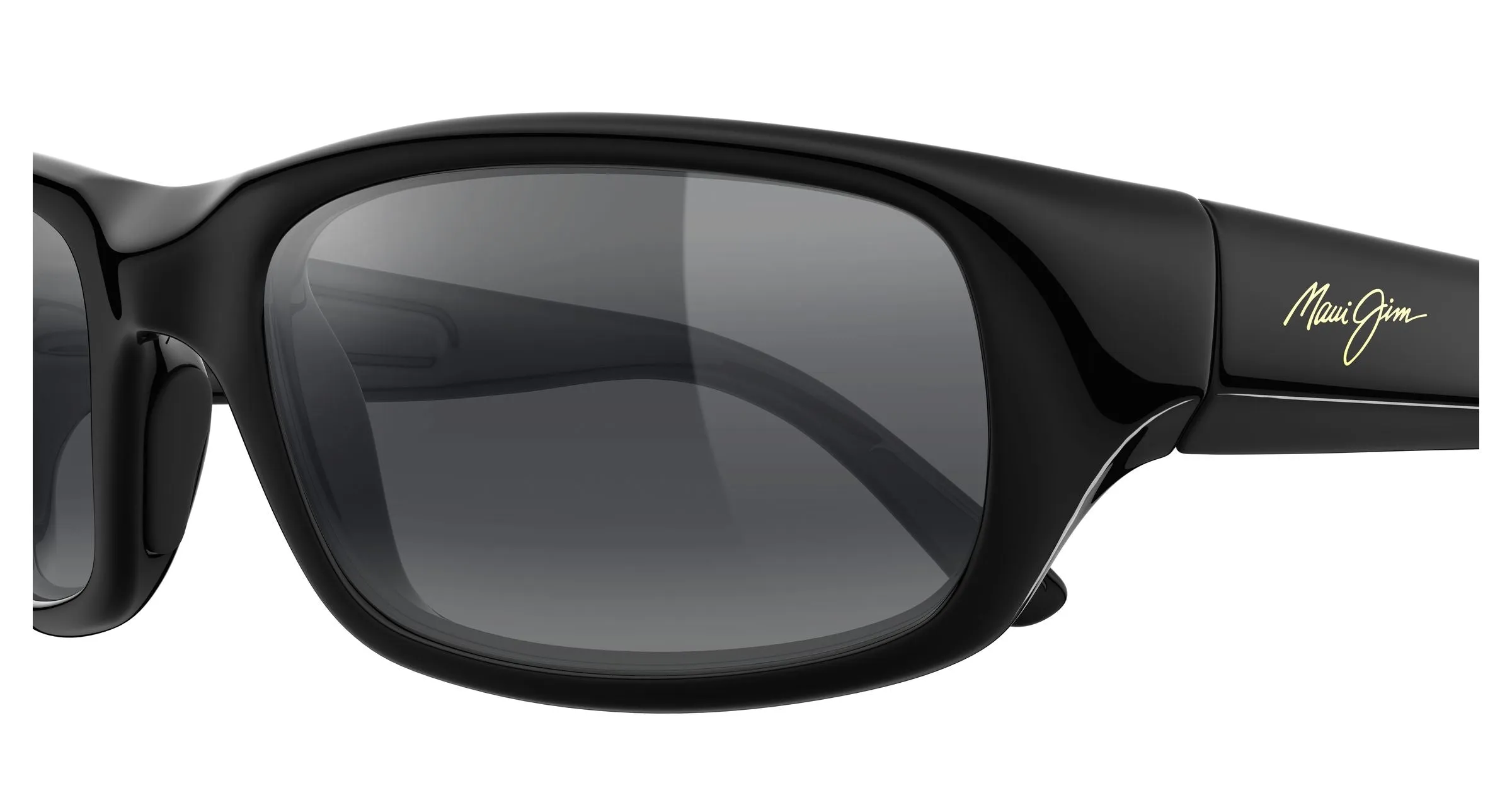 Maui Jim MJ0103S 001 Occhiali da sole Iniettato Nero Grigio Squadrata - immagine 3