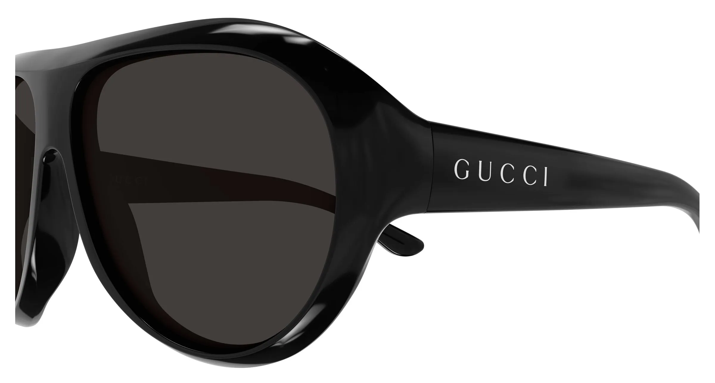 Gucci GG2270S 001 Occhiali da sole Acetato Nero Grigio Rotonda - immagine 3