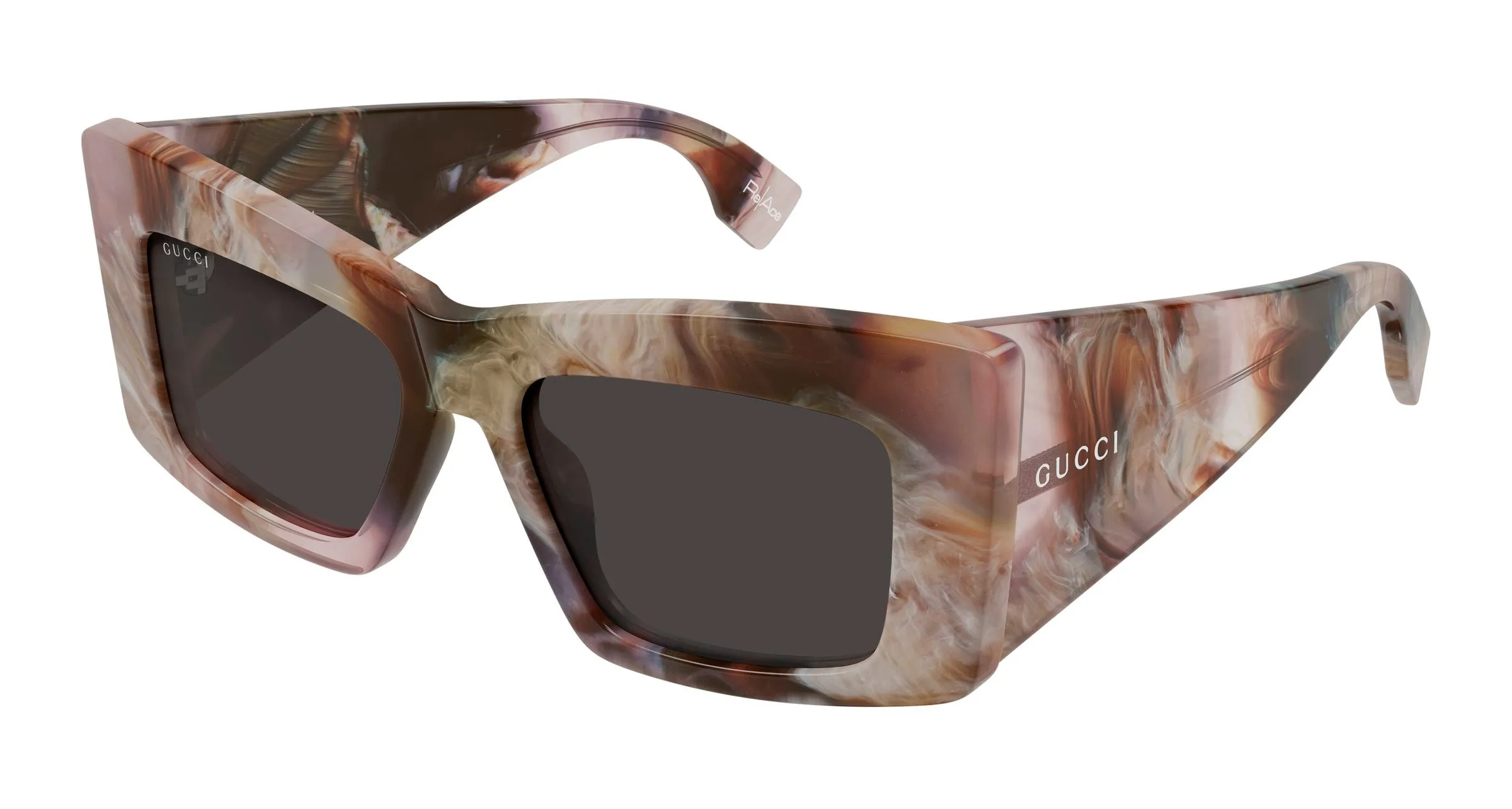 Gucci GG2268S 004 Occhiali da sole Acetato Havana Fumo Cat Eye - immagine 1