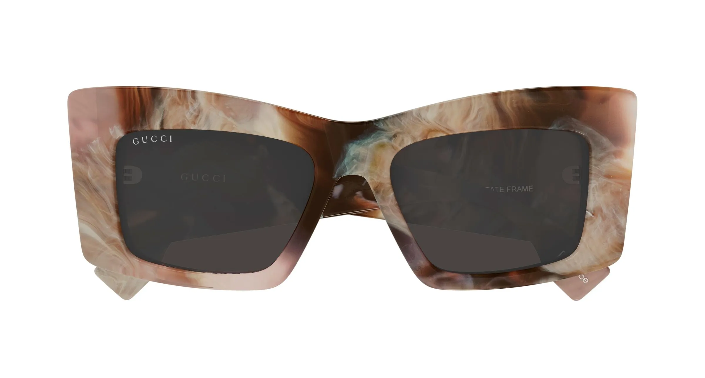 Gucci GG2268S 004 Occhiali da sole Acetato Havana Fumo Cat Eye - immagine 2
