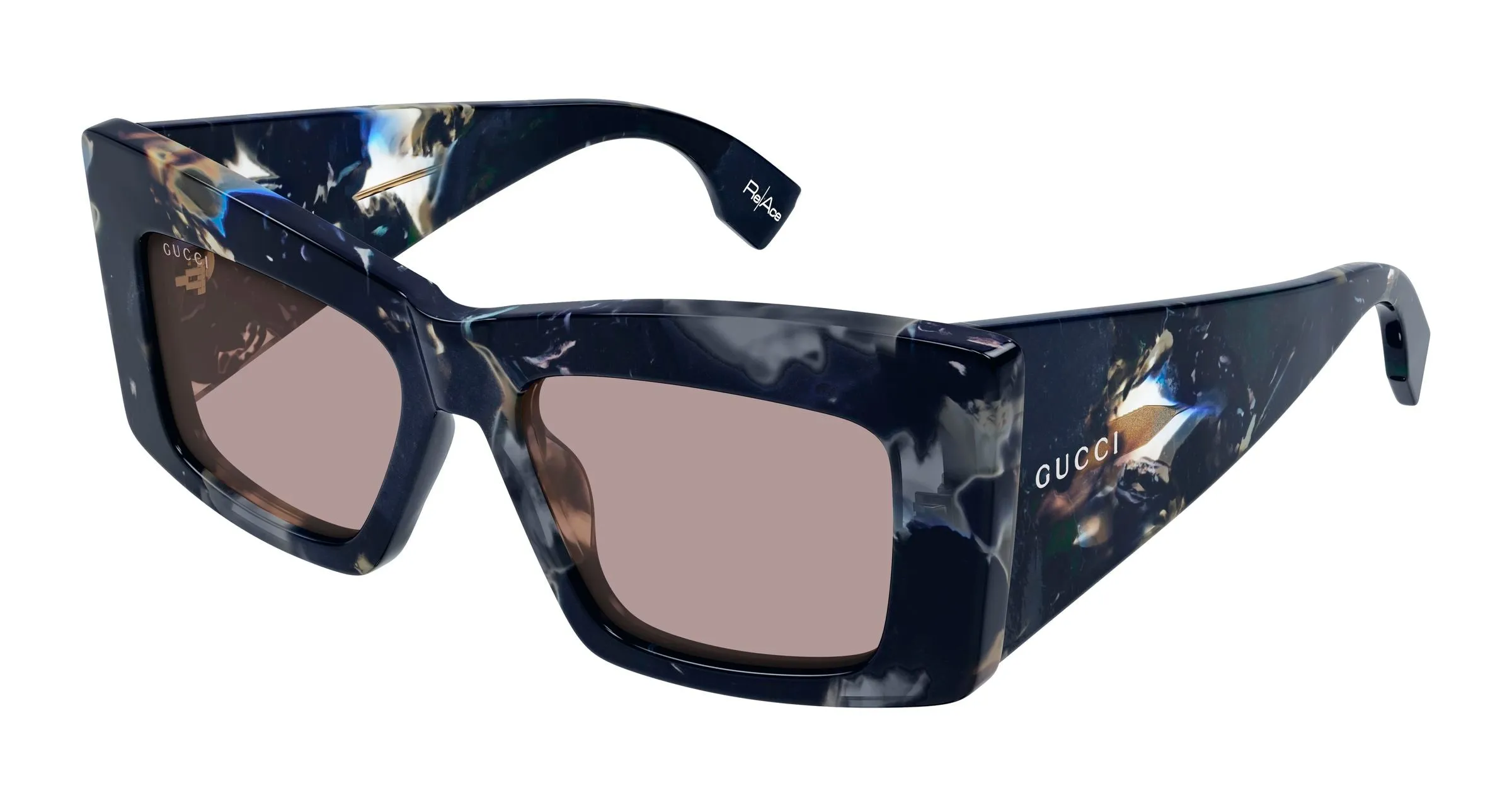 Gucci GG2268S 002 Occhiali da sole Acetato Havana Marrone Cat Eye - immagine 1