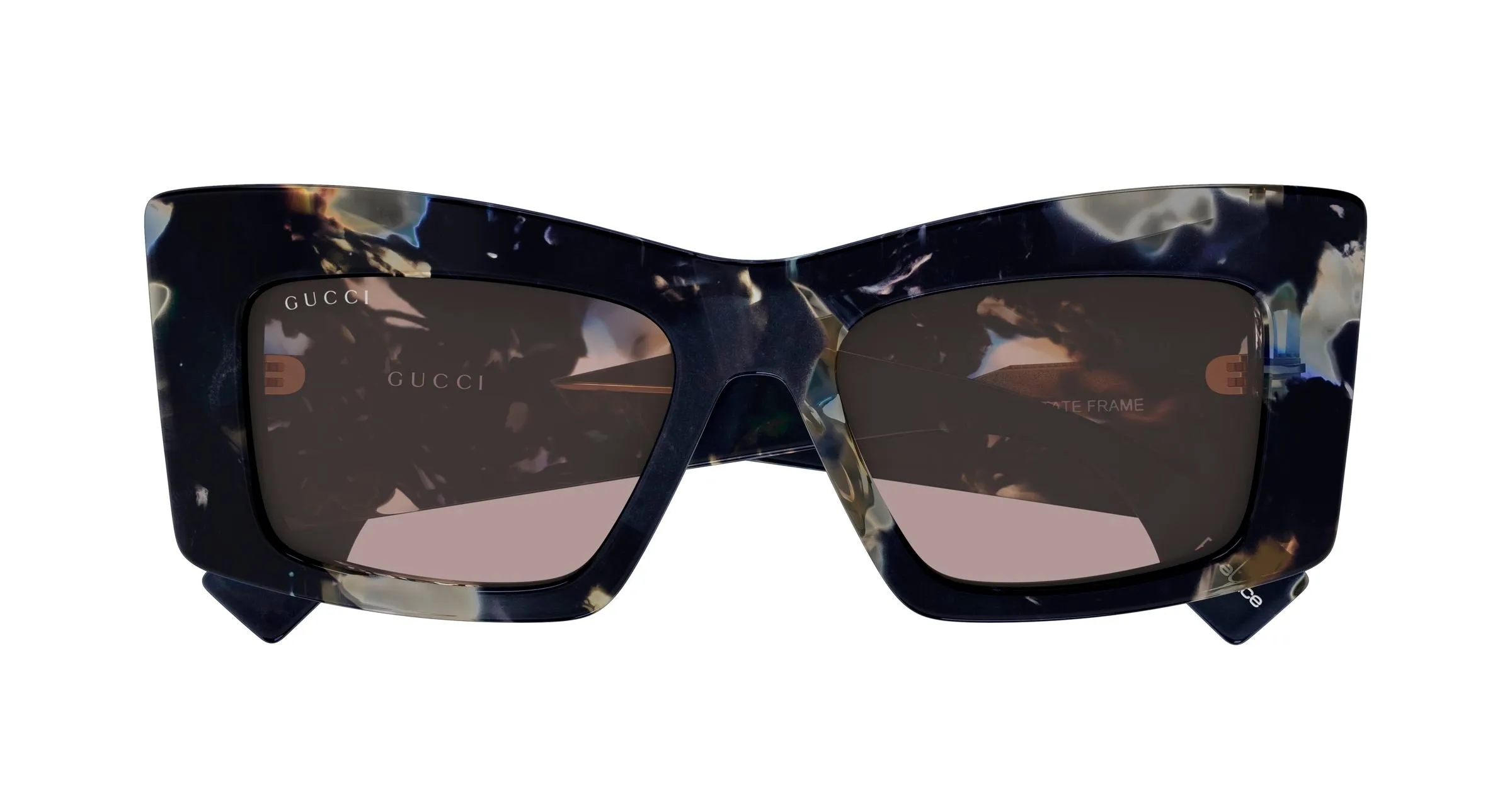 Gucci GG2268S 002 Occhiali da sole Acetato Havana Marrone Cat Eye - immagine 2