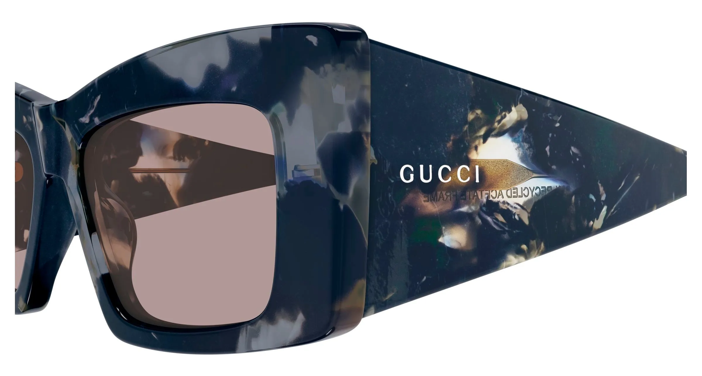 Gucci GG2268S 002 Occhiali da sole Acetato Havana Marrone Cat Eye - immagine 3