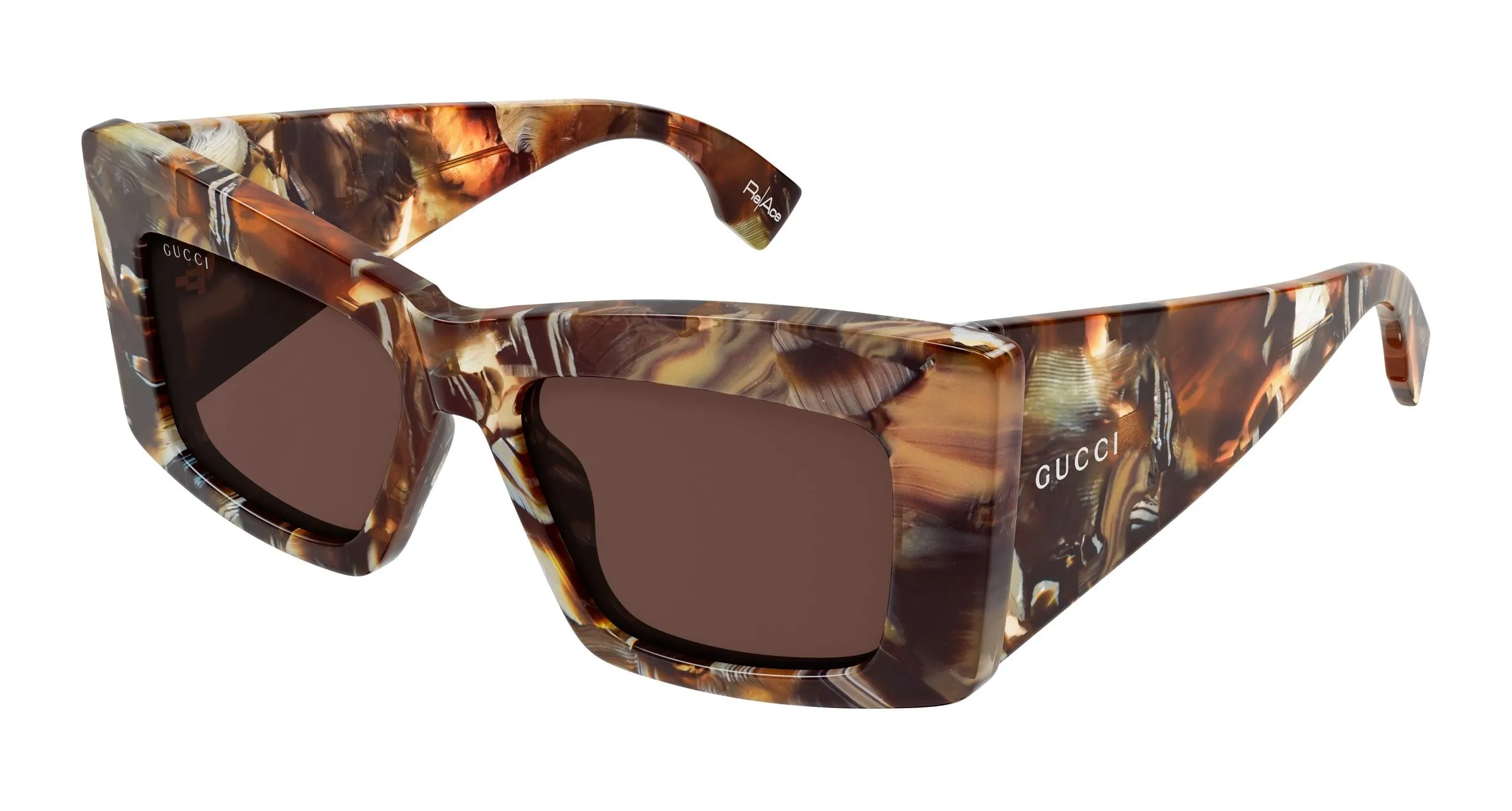 Gucci GG2268S 001 Occhiali da sole Acetato Havana Marrone Cat Eye - immagine 1