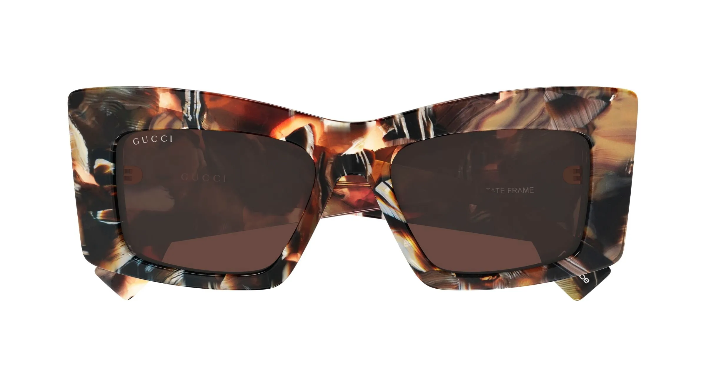 Gucci GG2268S 001 Occhiali da sole Acetato Havana Marrone Cat Eye - immagine 2