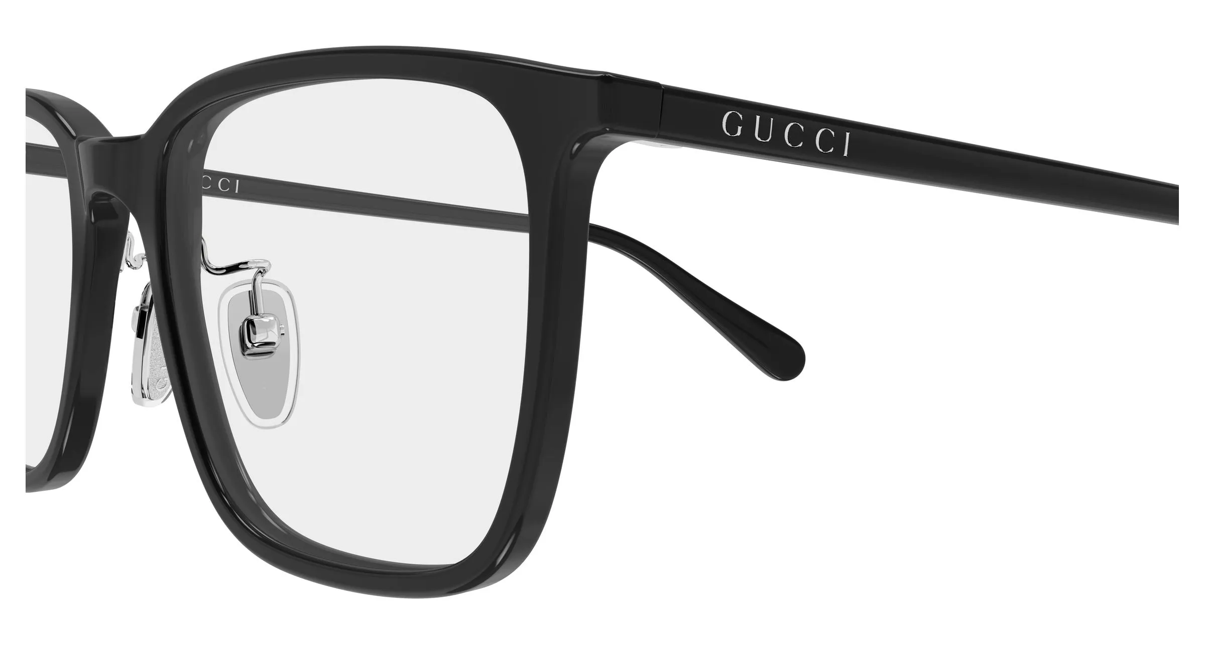 Gucci GG2267OA 003 Montature da vista Acetato Grigio Trasparente Squadrata - immagine 3