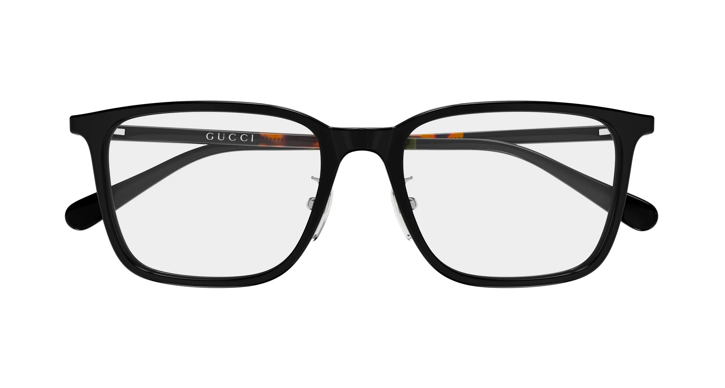 Gucci GG2267OA 002 Montature da vista Acetato Nero Trasparente Squadrata - immagine 2