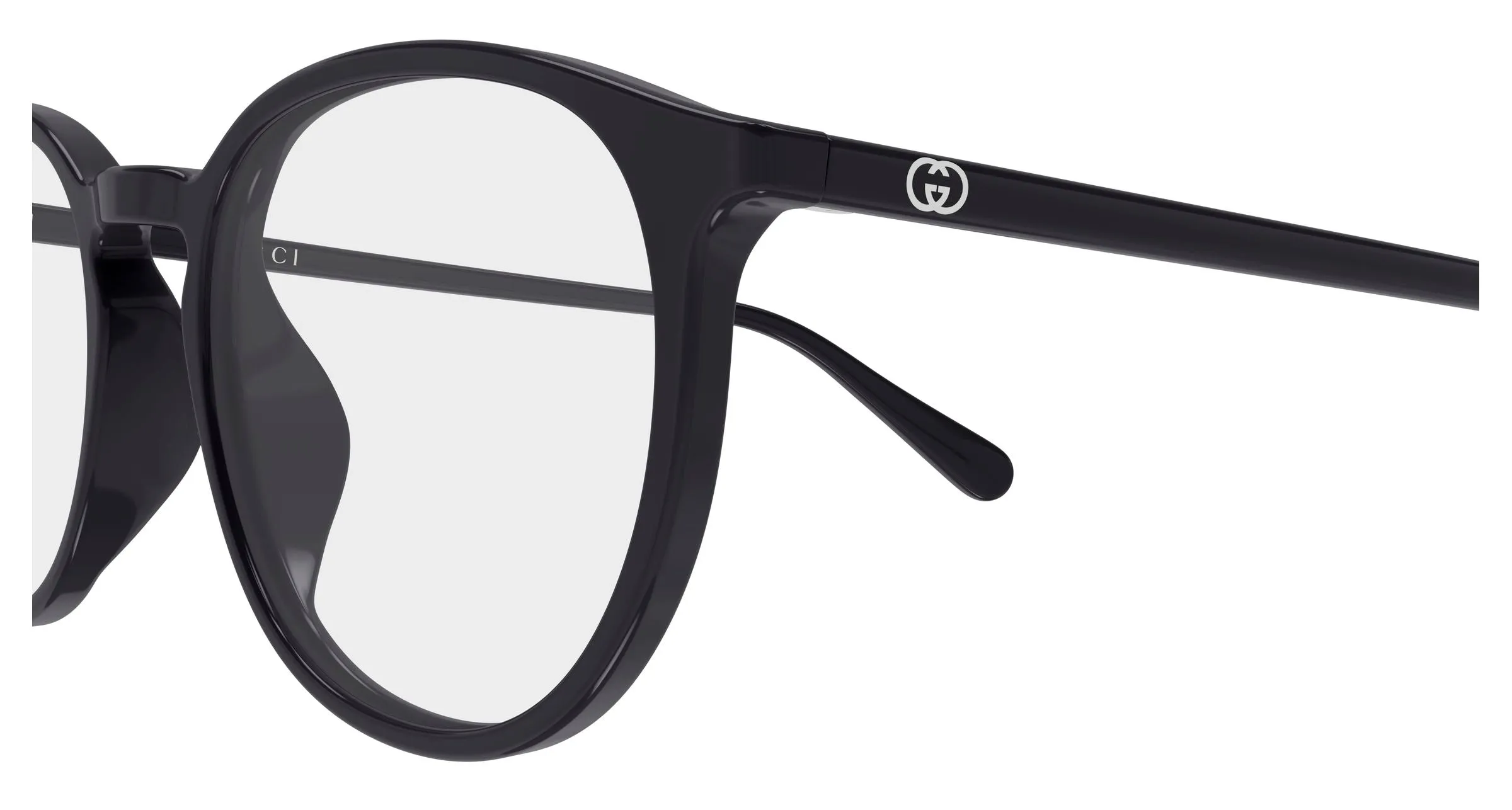 Gucci GG2266OA 004 Montature da vista Acetato Grigio Trasparente Rotonda - immagine 3