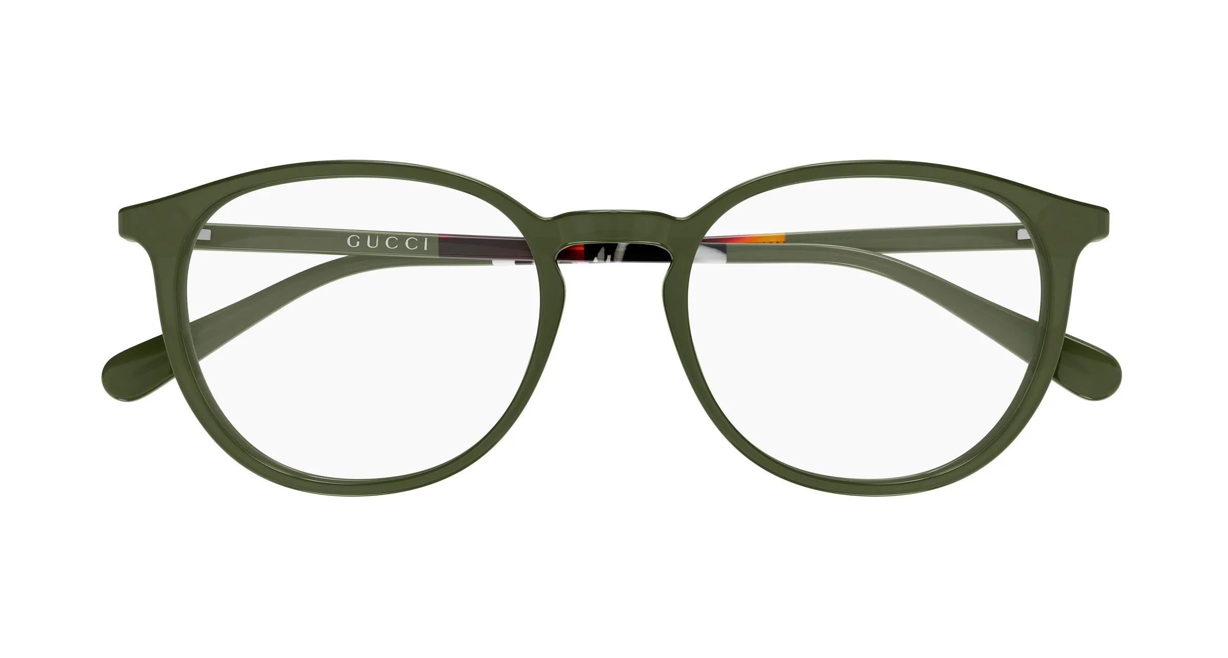 Gucci GG2266OA 003 Montature da vista Acetato Verde Trasparente Rotonda - immagine 2