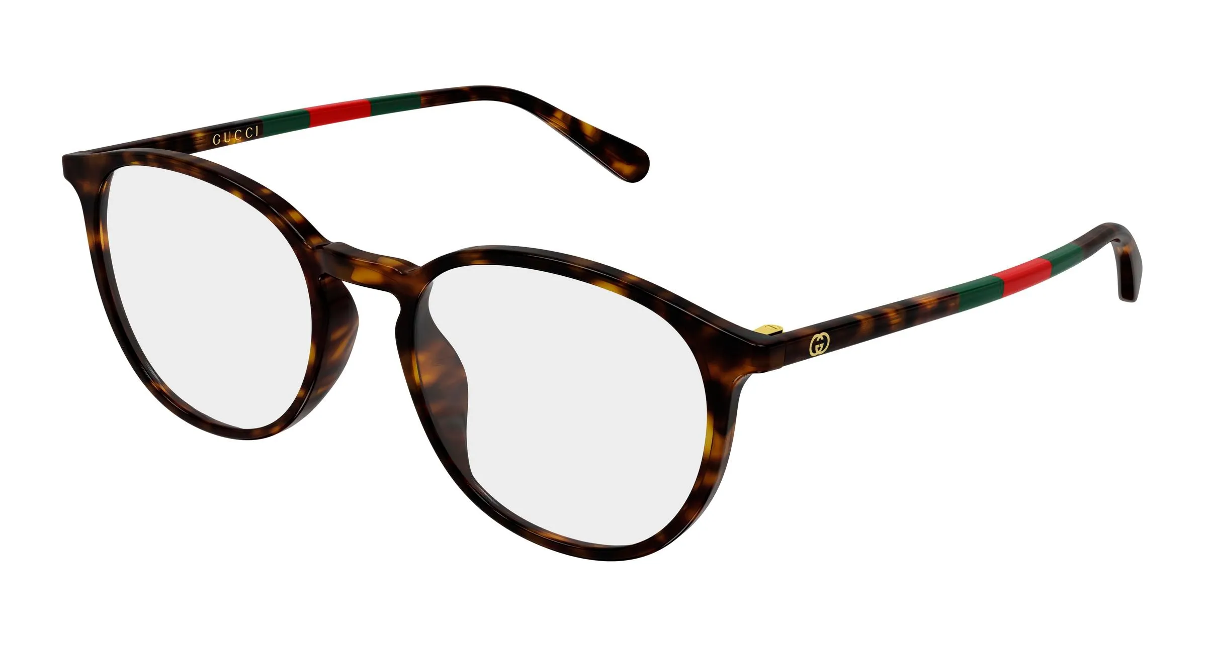 Gucci GG2266OA 002 Montature da vista Acetato Havana Trasparente Rotonda - immagine 1
