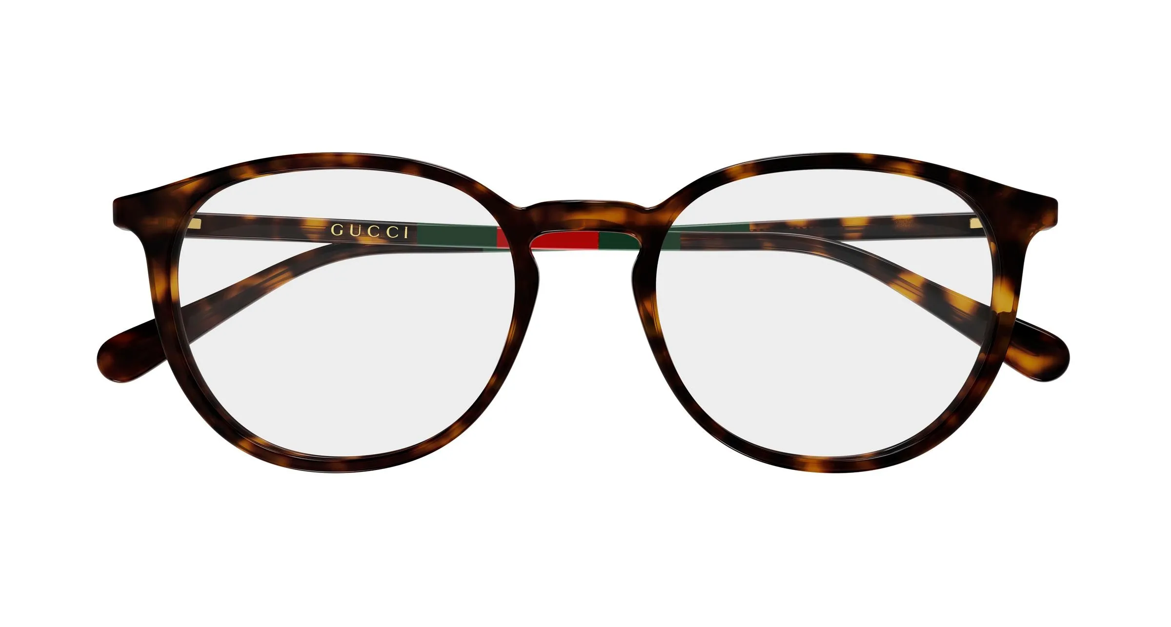Gucci GG2266OA 002 Montature da vista Acetato Havana Trasparente Rotonda - immagine 2