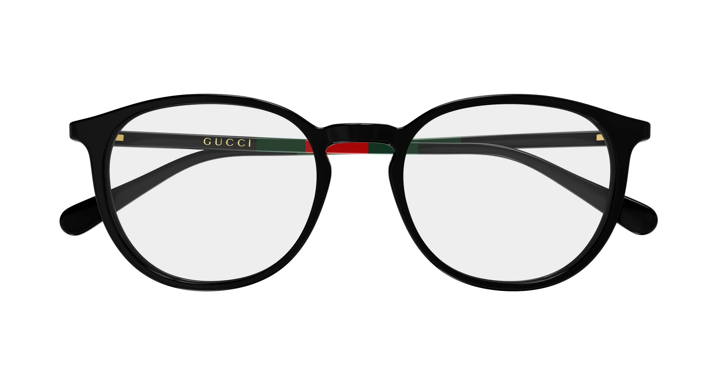 Gucci GG2266OA 001 Montature da vista Acetato Nero Trasparente Rotonda - immagine 2