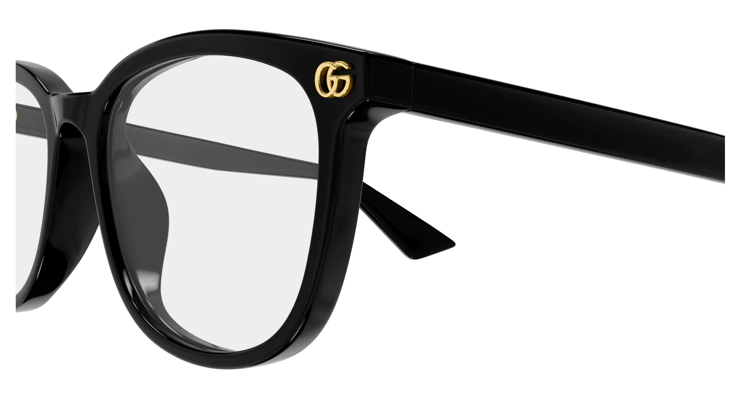 Gucci GG2265OA 001 Montature da vista Acetato Nero Trasparente Rotonda - immagine 3