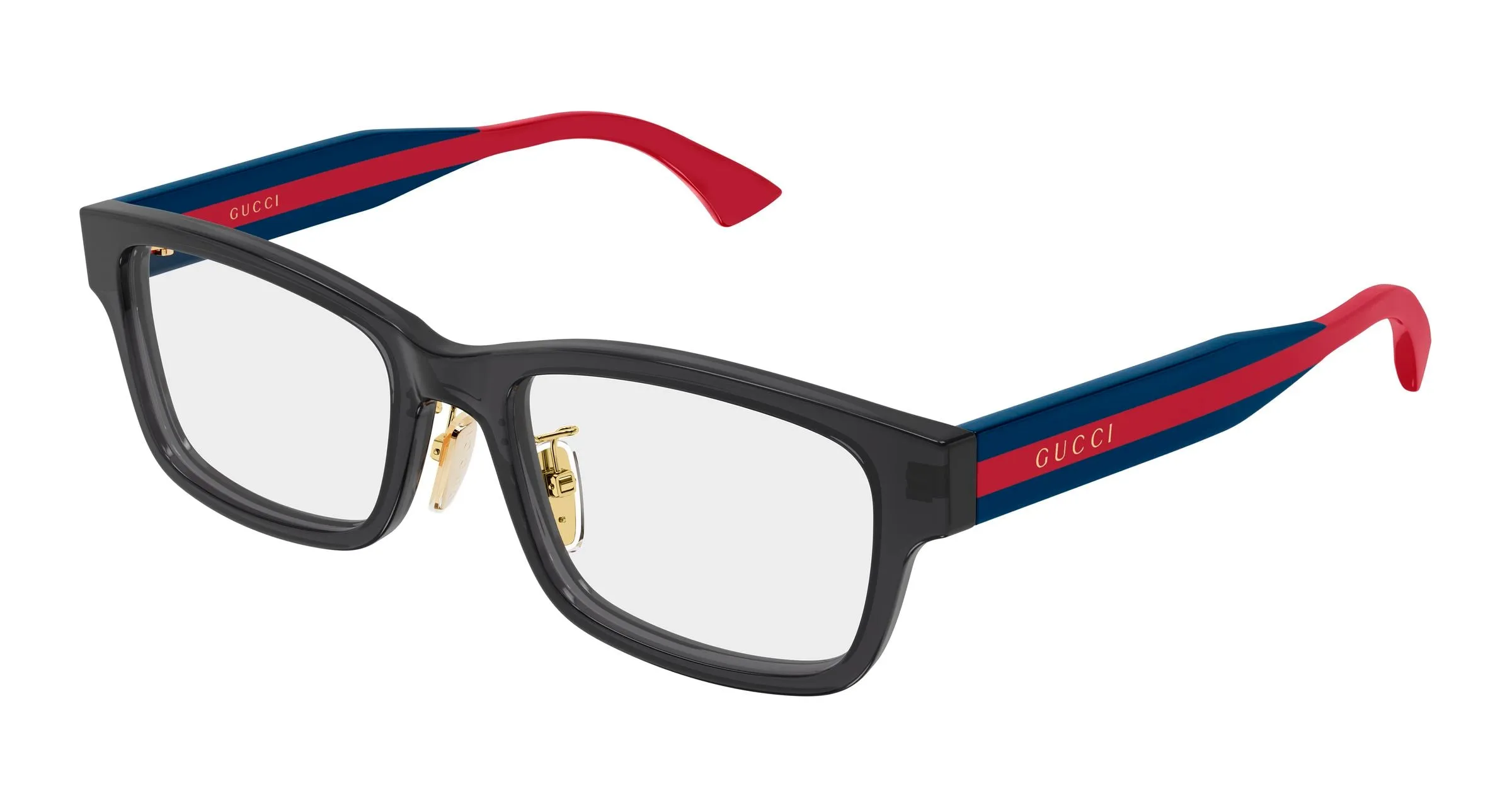 Gucci GG2264OJ 004 Montature da vista Acetato Grigio Trasparente Squadrata - immagine 1