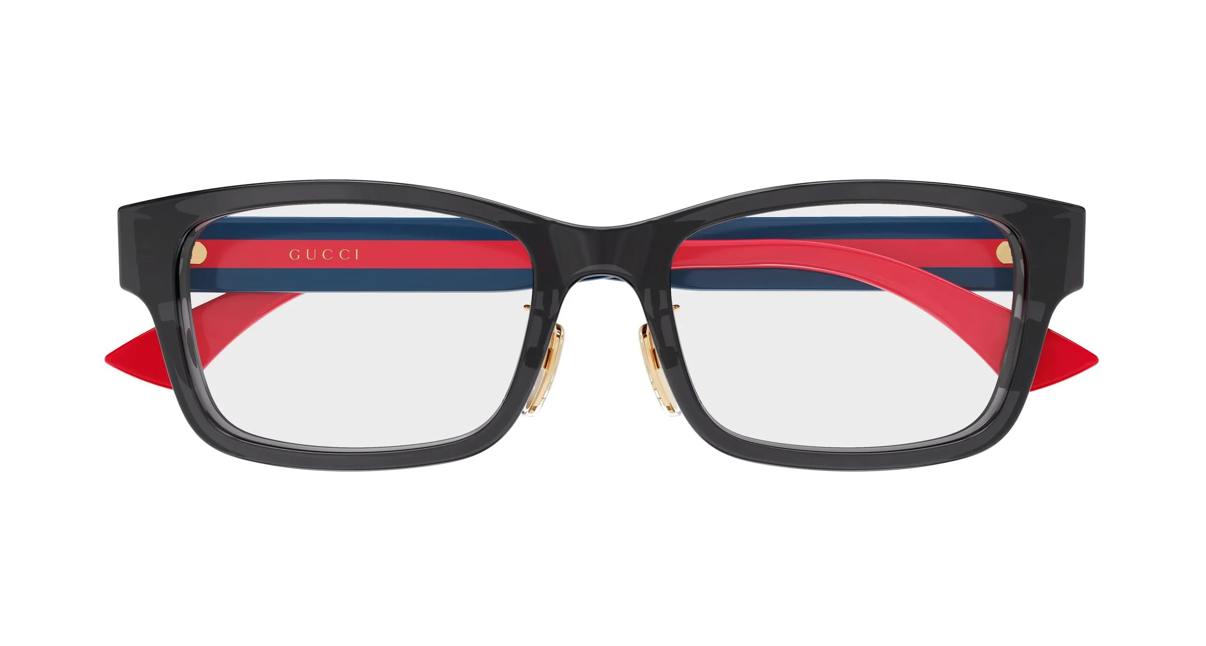 Gucci GG2264OJ 004 Montature da vista Acetato Grigio Trasparente Squadrata - immagine 2