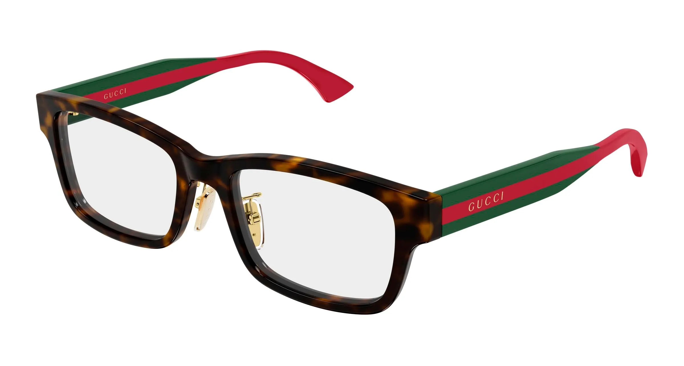 Gucci GG2264OJ 003 Montature da vista Acetato Havana Trasparente Squadrata - immagine 1