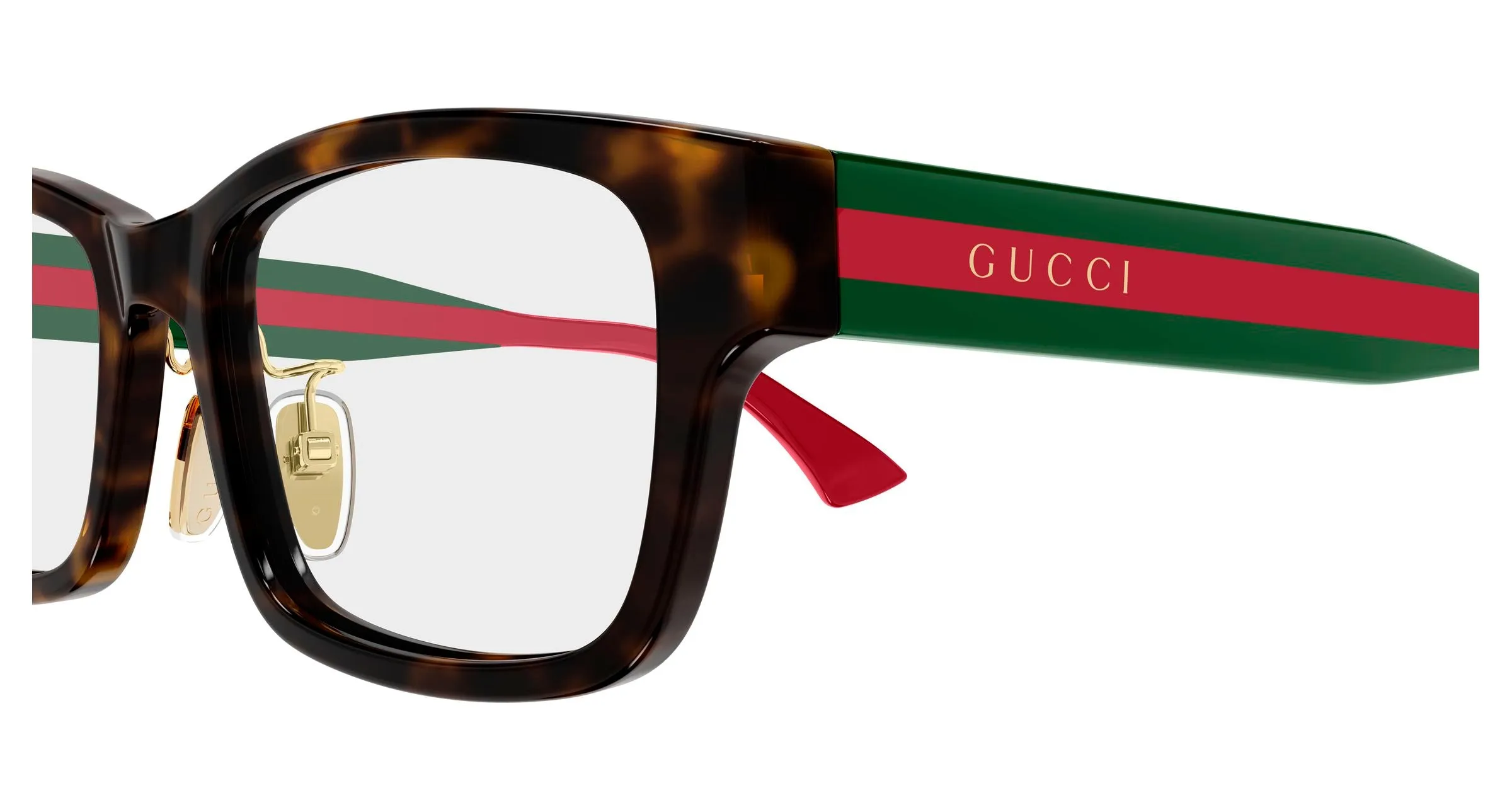 Gucci GG2264OJ 003 Montature da vista Acetato Havana Trasparente Squadrata - immagine 3