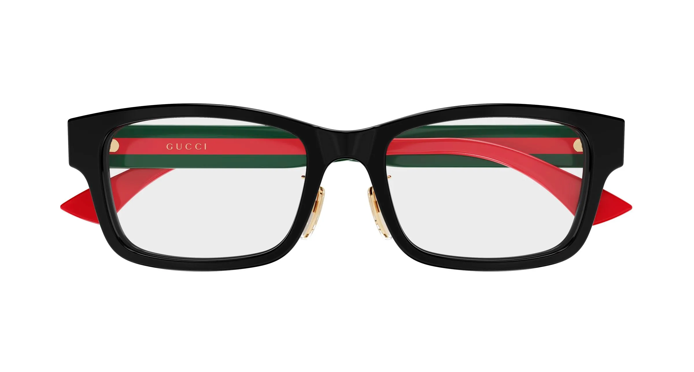 Gucci GG2264OJ 001 Montature da vista Acetato Nero Trasparente Squadrata - immagine 2