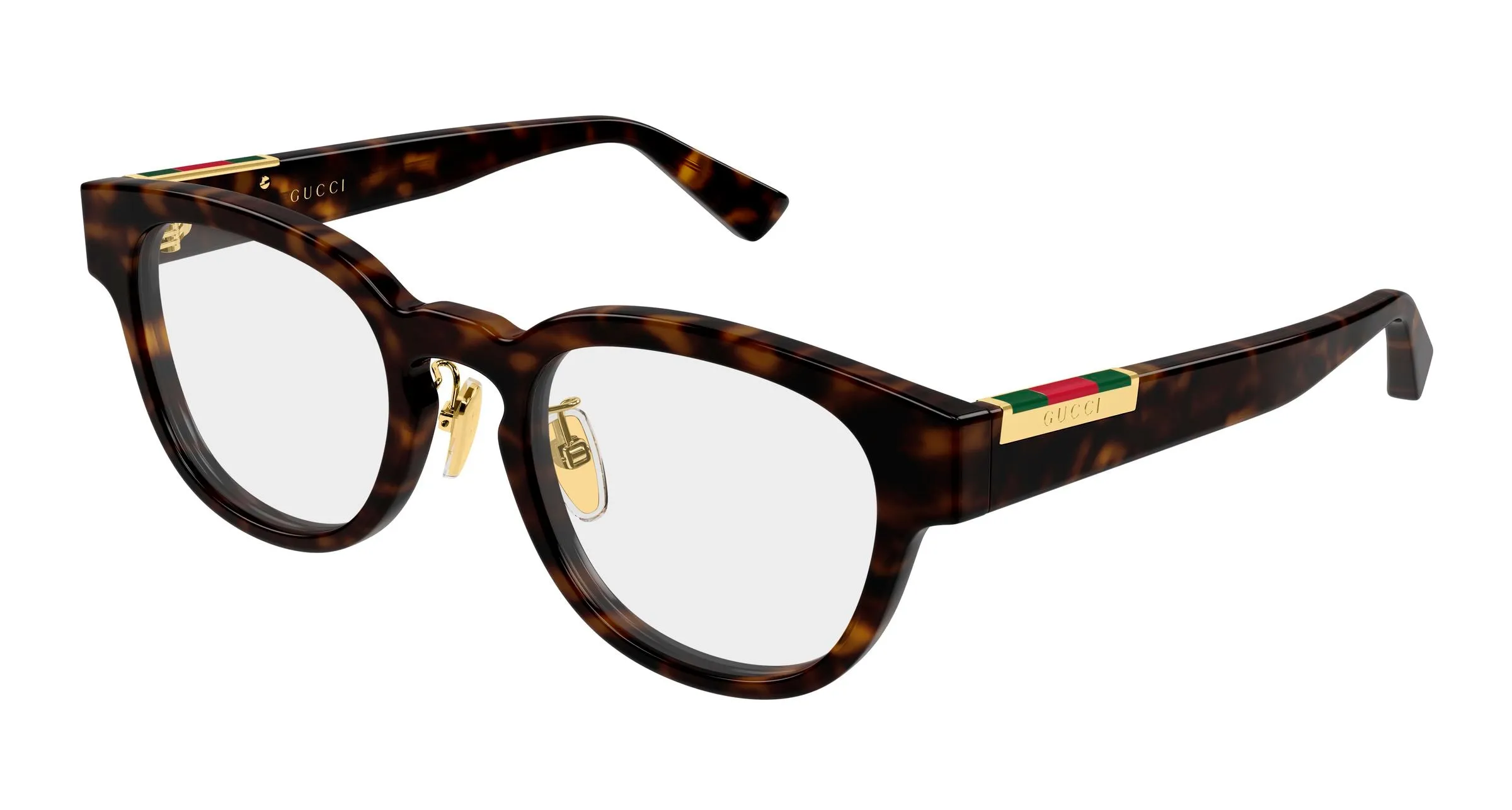 Gucci GG2263OJ 002 Montature da vista Acetato Havana Trasparente Rotonda - immagine 1