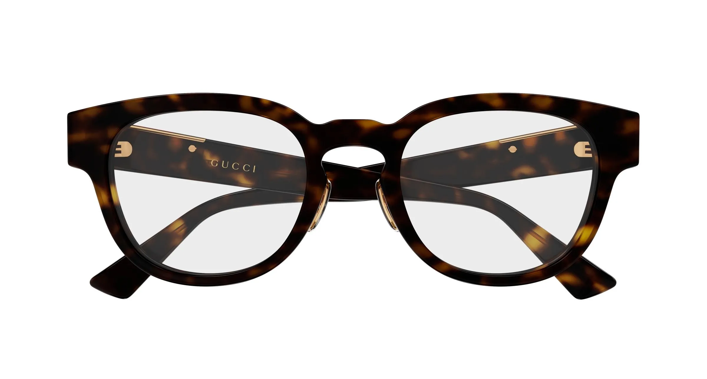 Gucci GG2263OJ 002 Montature da vista Acetato Havana Trasparente Rotonda - immagine 2