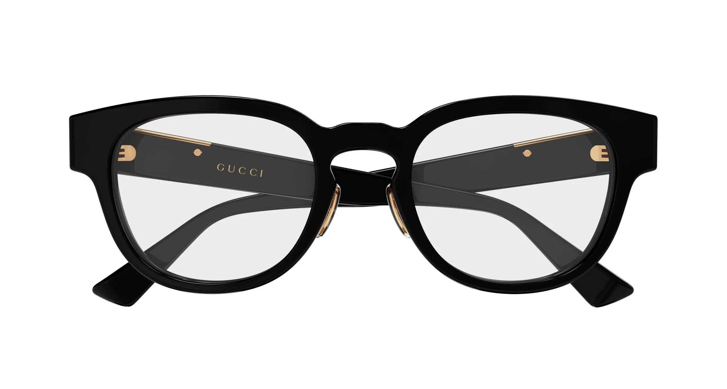Gucci GG2263OJ 001 Montature da vista Acetato Nero Trasparente Rotonda - immagine 2