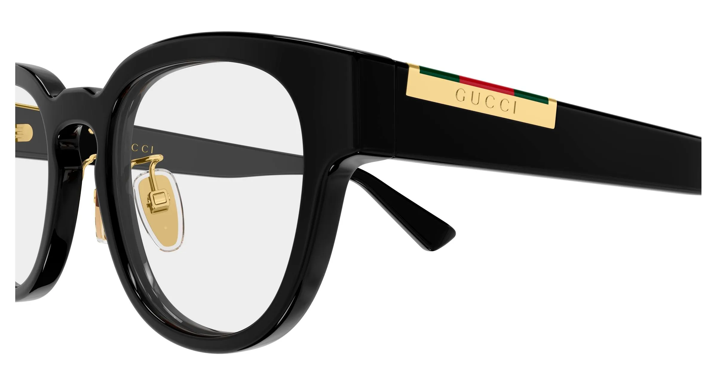 Gucci GG2263OJ 001 Montature da vista Acetato Nero Trasparente Rotonda - immagine 3