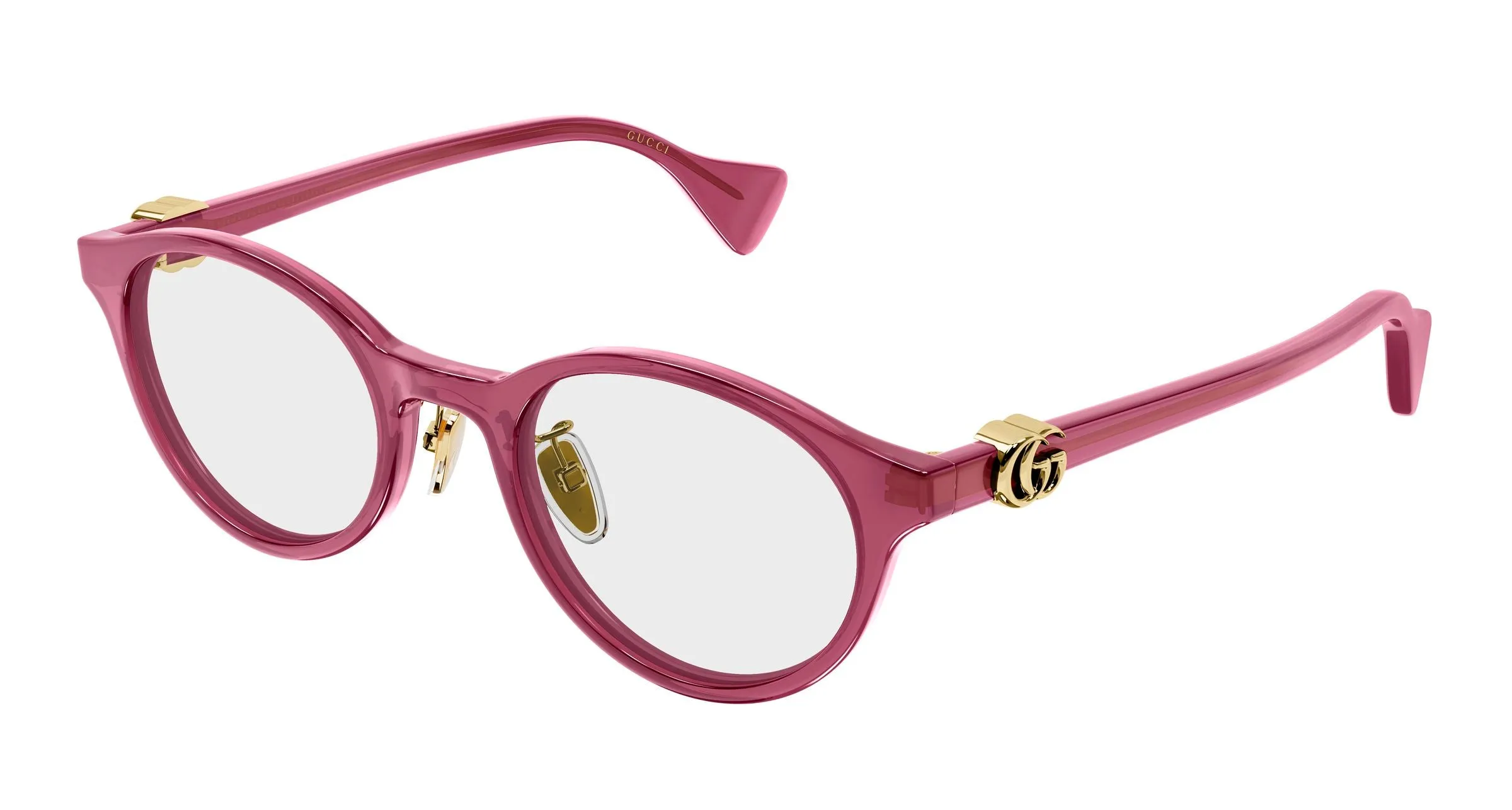 Gucci GG2262OJ 004 Montature da vista Acetato Bordeaux Trasparente Rotonda - immagine 1