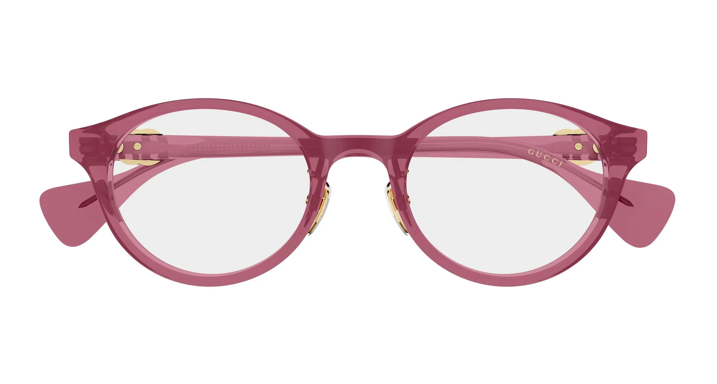 Gucci GG2262OJ 004 Montature da vista Acetato Bordeaux Trasparente Rotonda - immagine 2