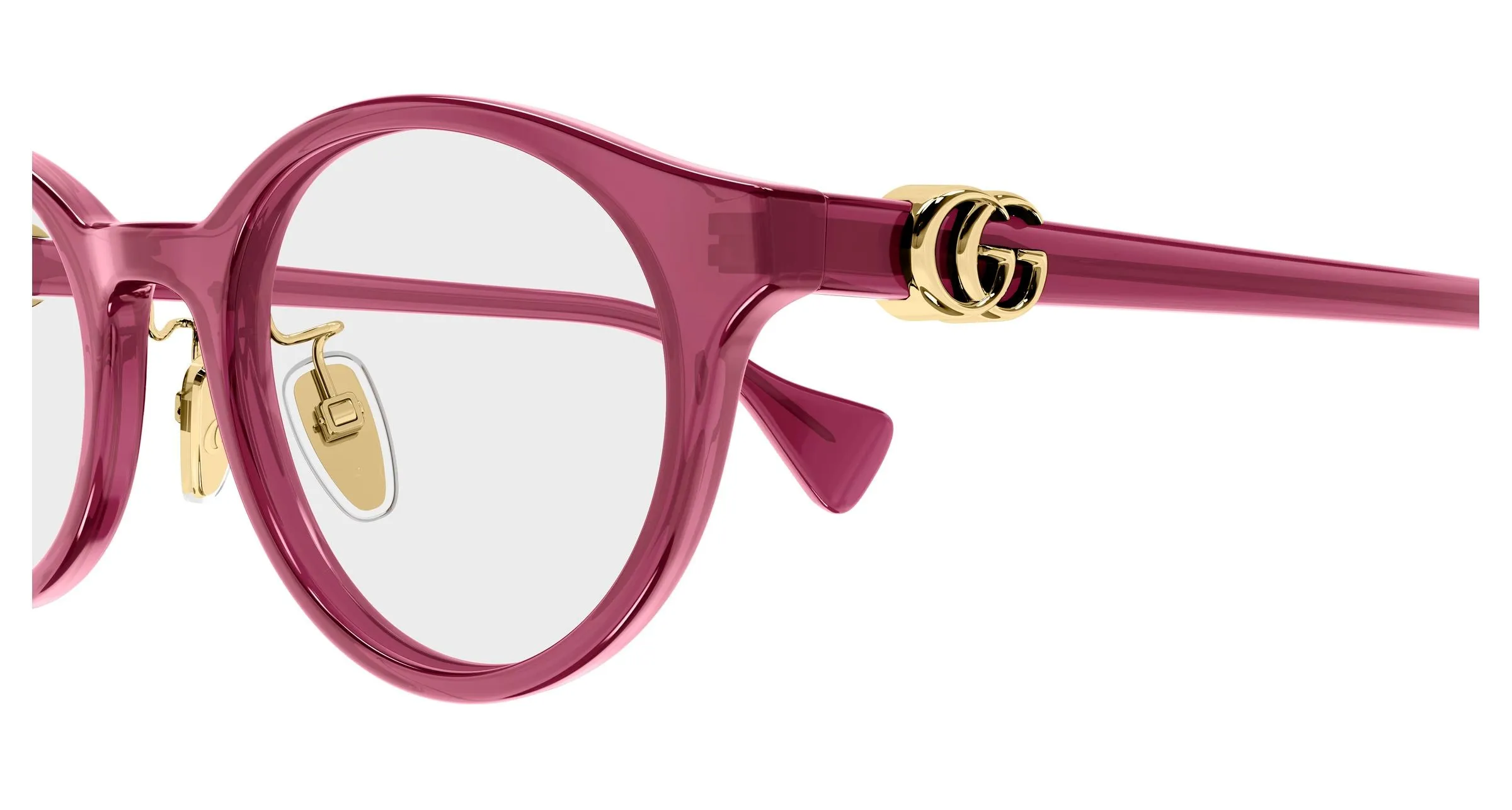 Gucci GG2262OJ 004 Montature da vista Acetato Bordeaux Trasparente Rotonda - immagine 3