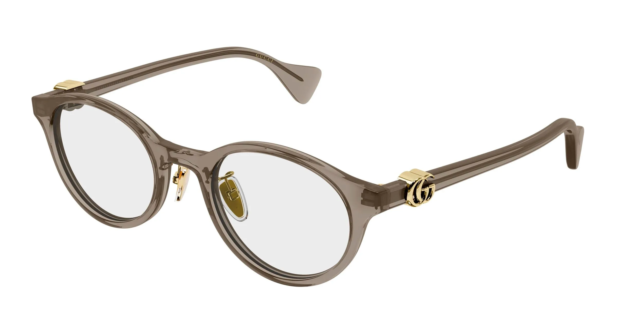 Gucci GG2262OJ 003 Montature da vista Acetato Marrone Trasparente Rotonda - immagine 1