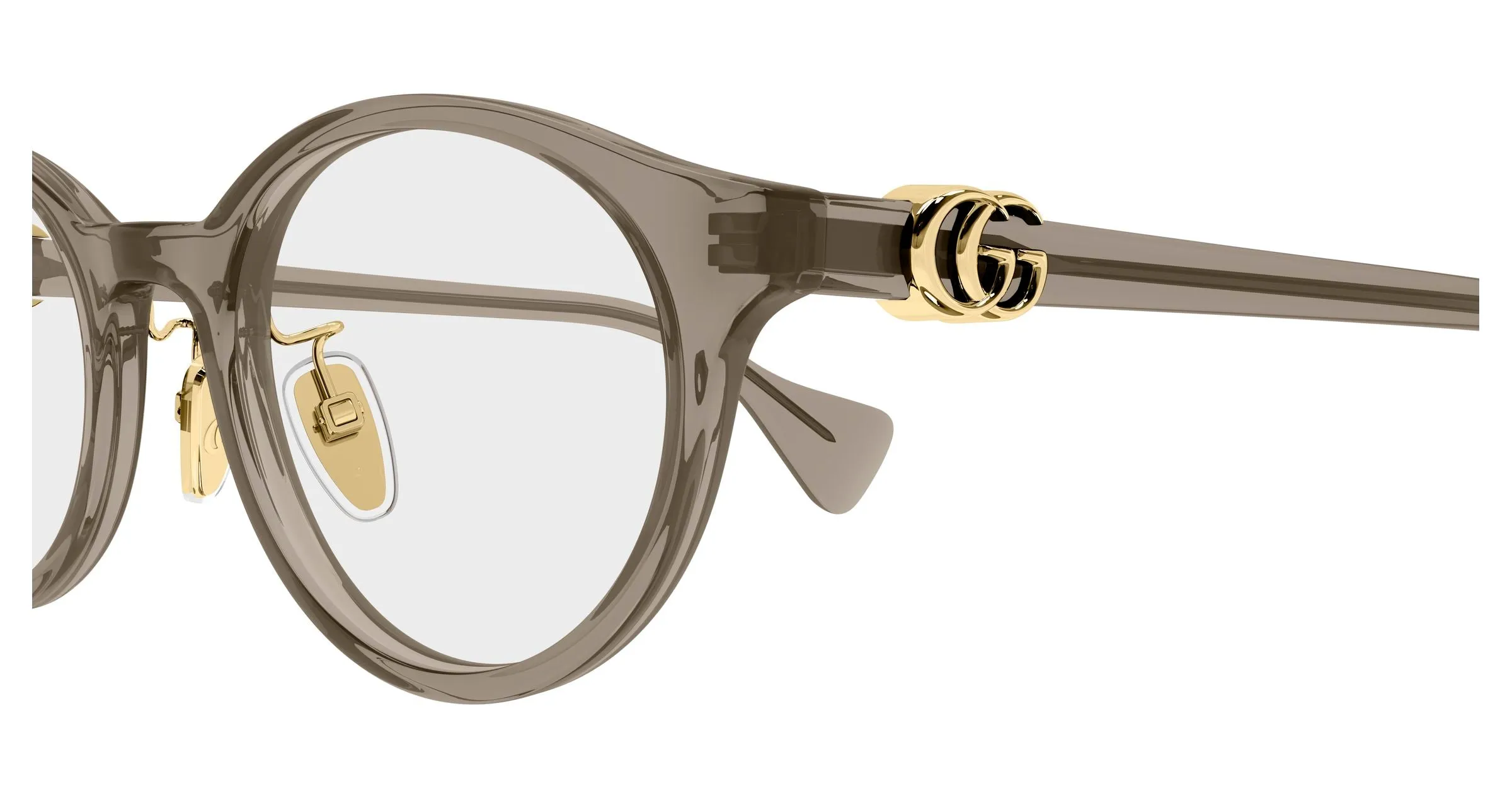 Gucci GG2262OJ 003 Montature da vista Acetato Marrone Trasparente Rotonda - immagine 3