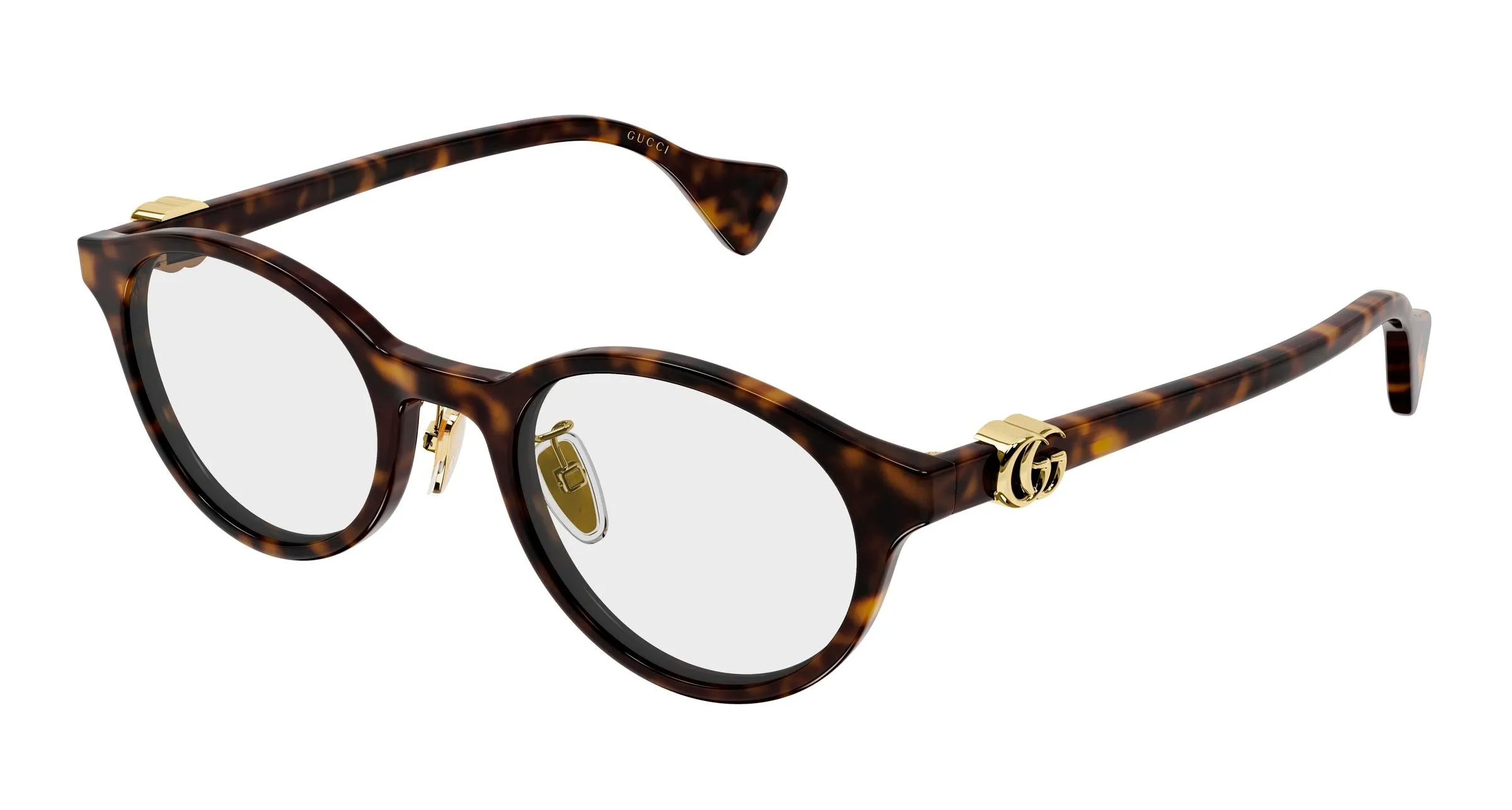 Gucci GG2262OJ 002 Montature da vista Acetato Havana Trasparente Rotonda - immagine 1