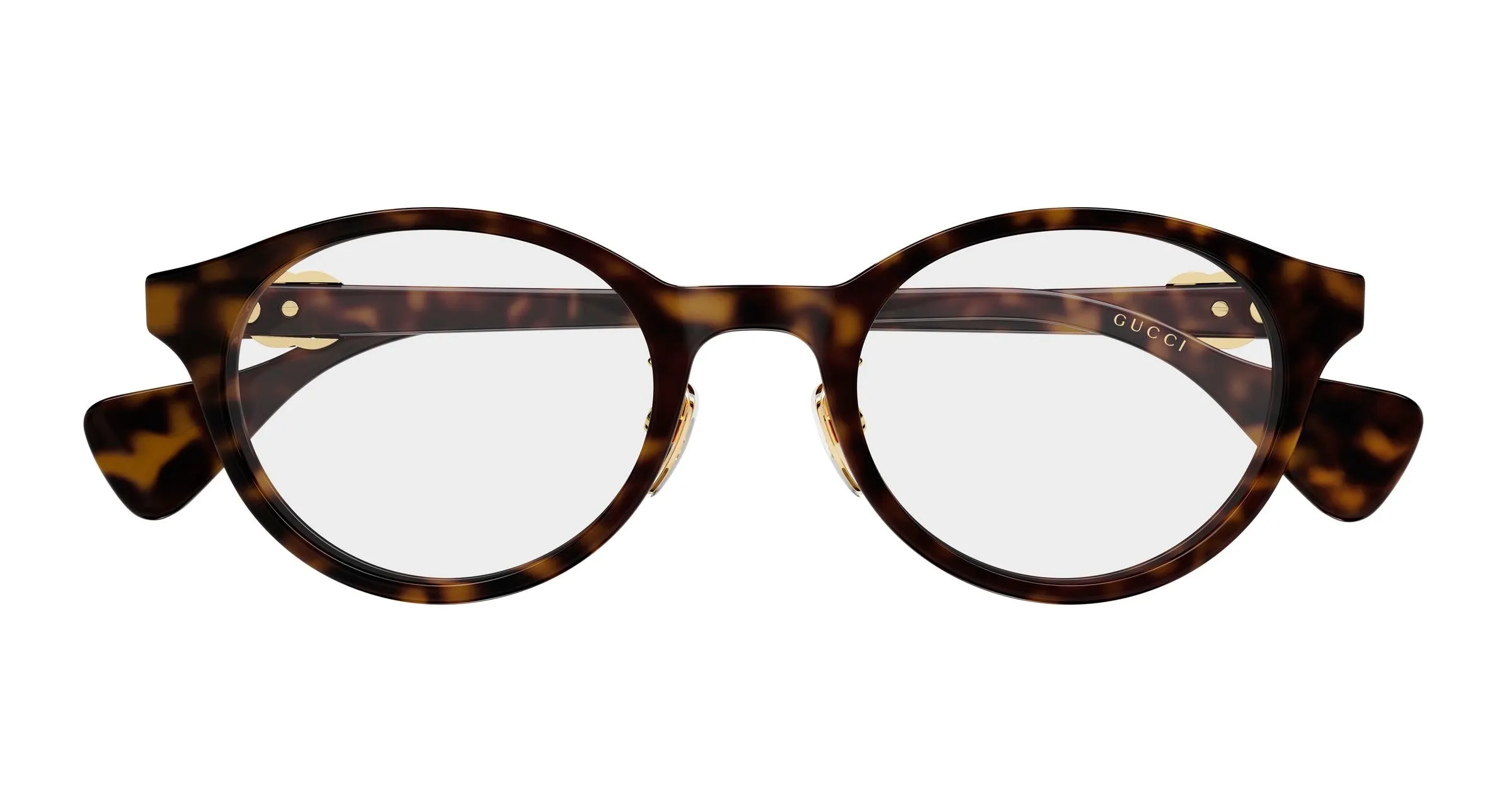 Gucci GG2262OJ 002 Montature da vista Acetato Havana Trasparente Rotonda - immagine 2