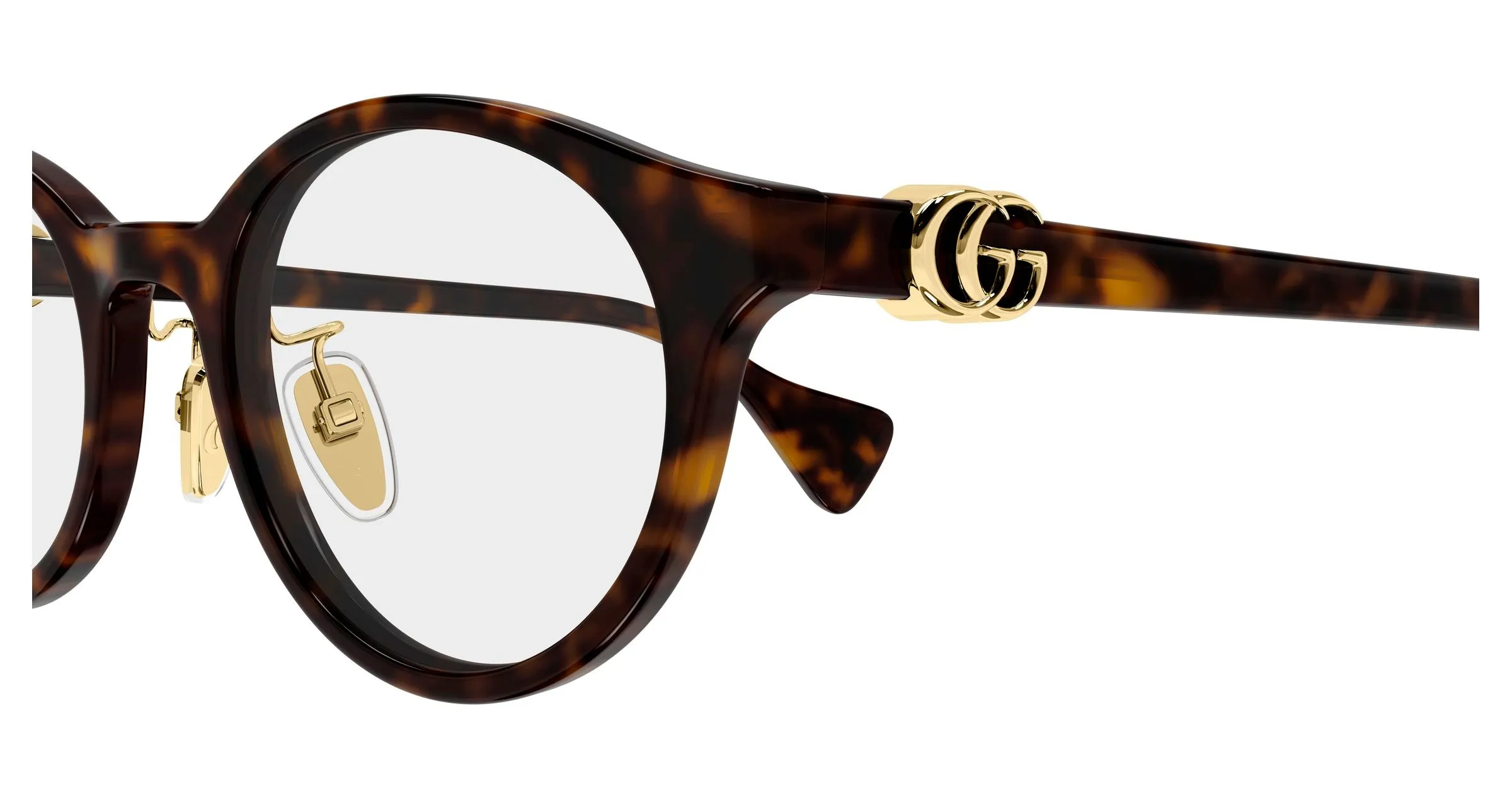 Gucci GG2262OJ 002 Montature da vista Acetato Havana Trasparente Rotonda - immagine 3