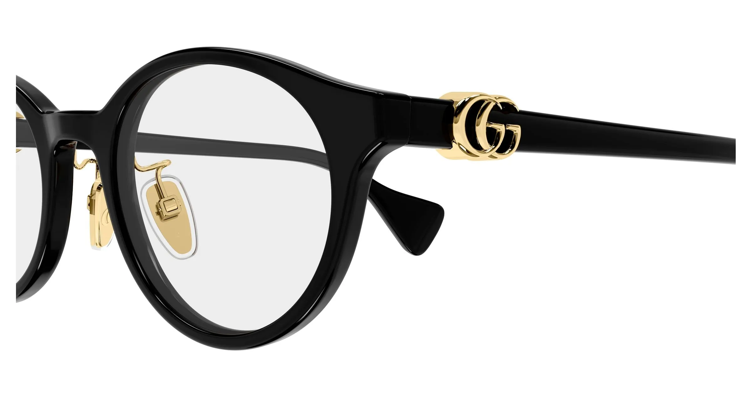 Gucci GG2262OJ 001 Montature da vista Acetato Nero Trasparente Rotonda - immagine 3