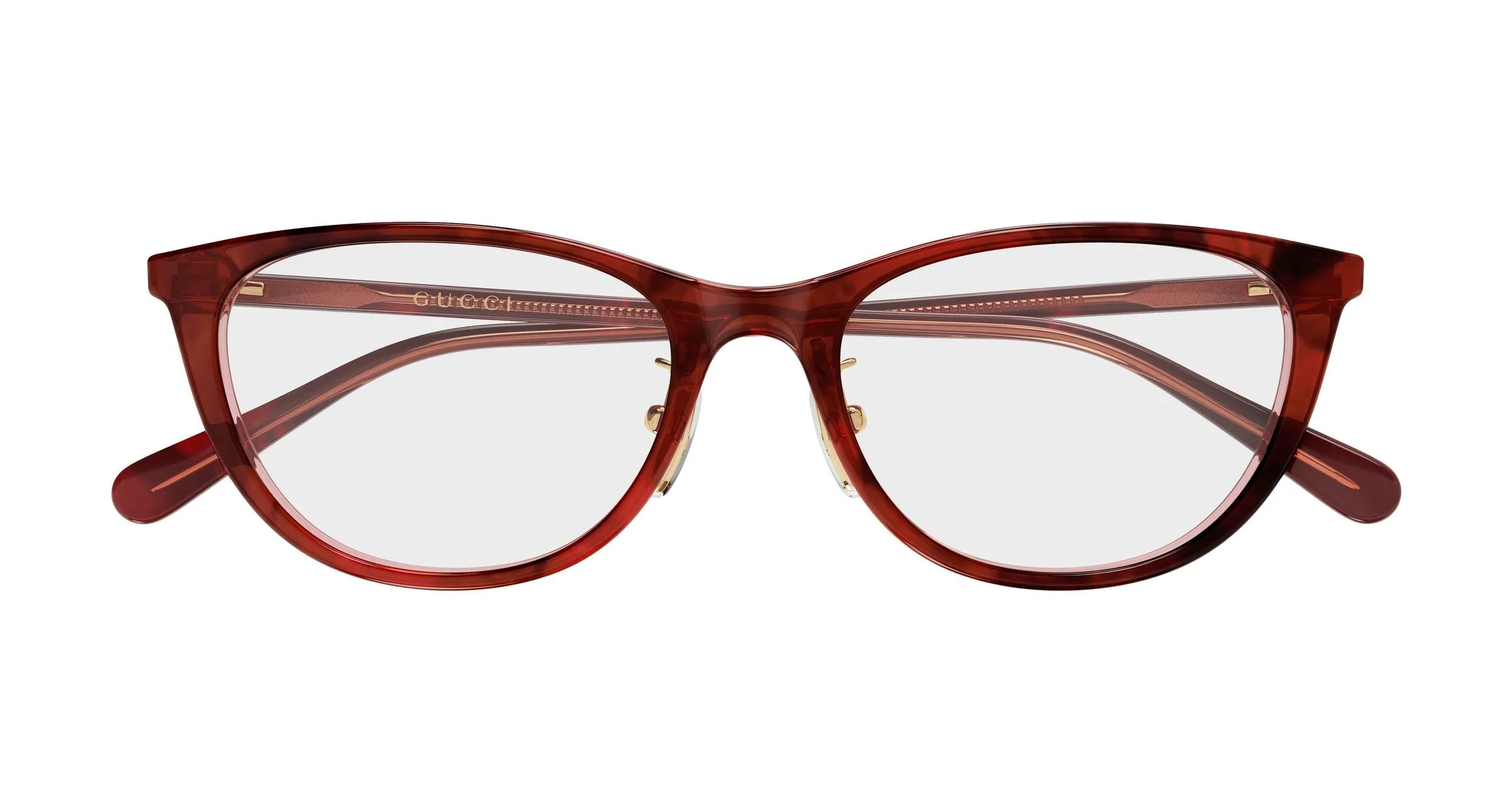 Gucci GG2261OJ 003 Montature da vista Acetato Havana Trasparente Cat Eye - immagine 2