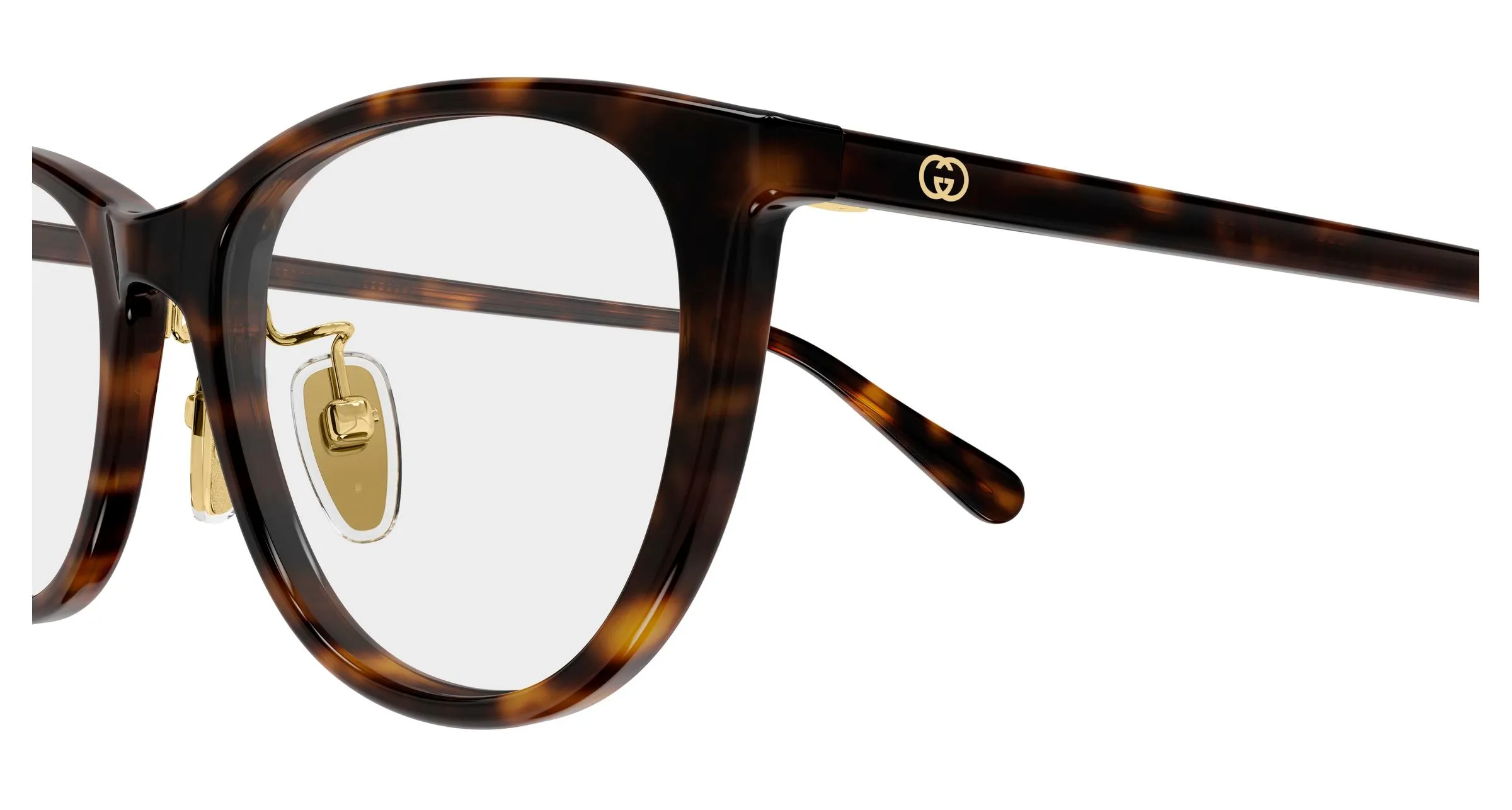 Gucci GG2261OJ 002 Montature da vista Acetato Havana Trasparente Cat Eye - immagine 3