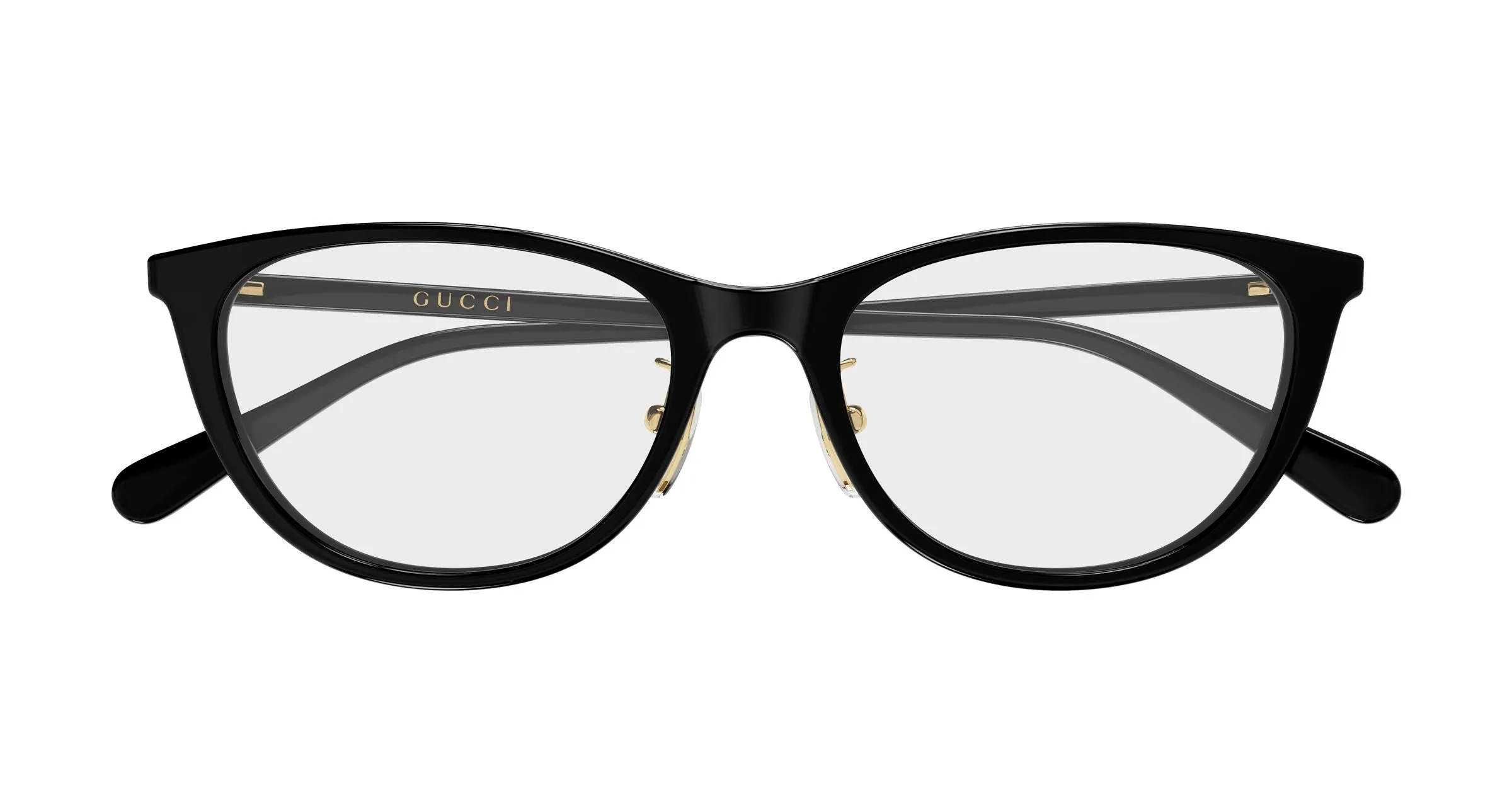 Gucci GG2261OJ 001 Montature da vista Acetato Nero Trasparente Cat Eye - immagine 2