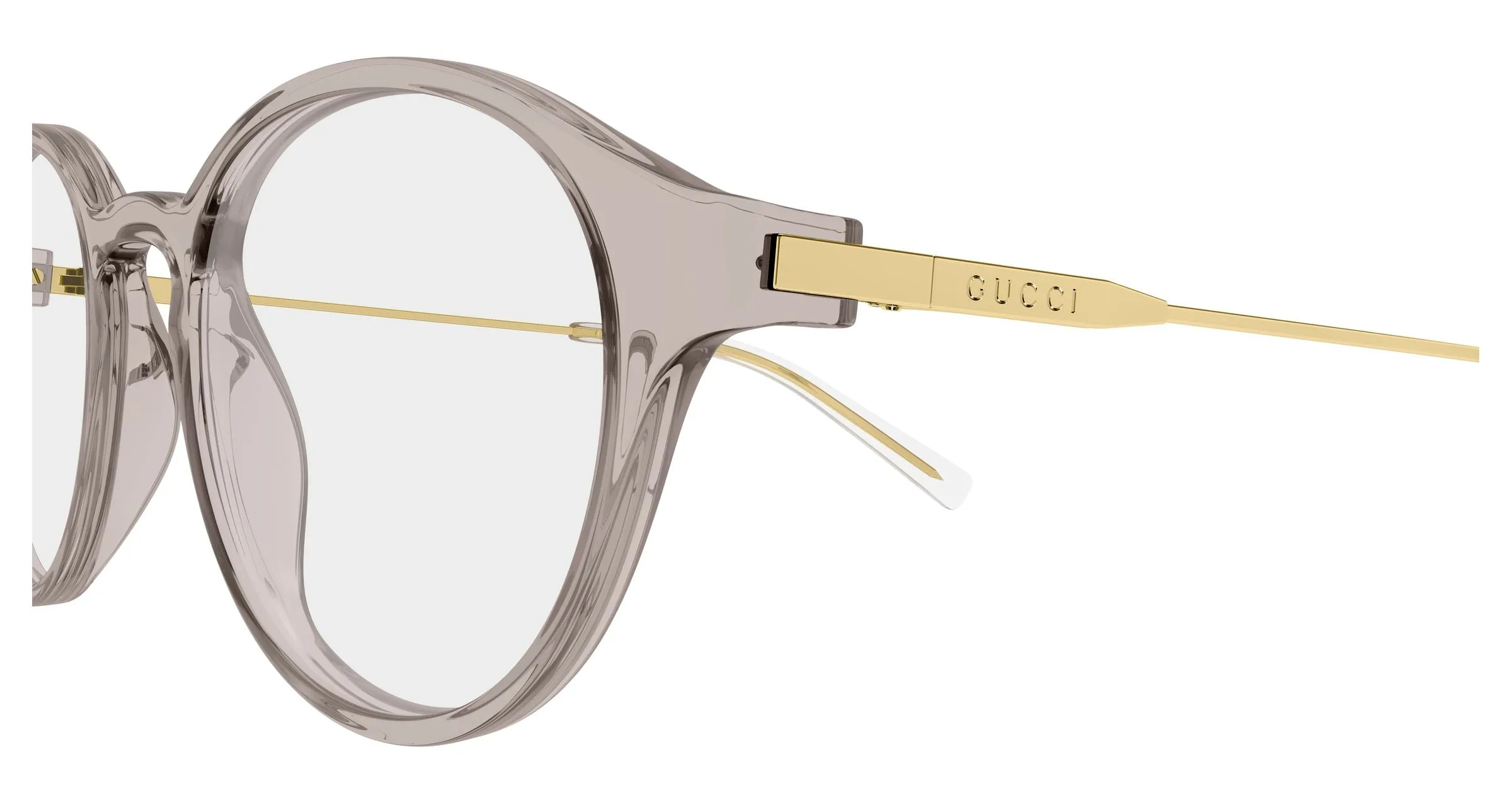 Gucci GG2253OK 003 Montature da vista Acetato Grigio Trasparente Rotonda - immagine 3
