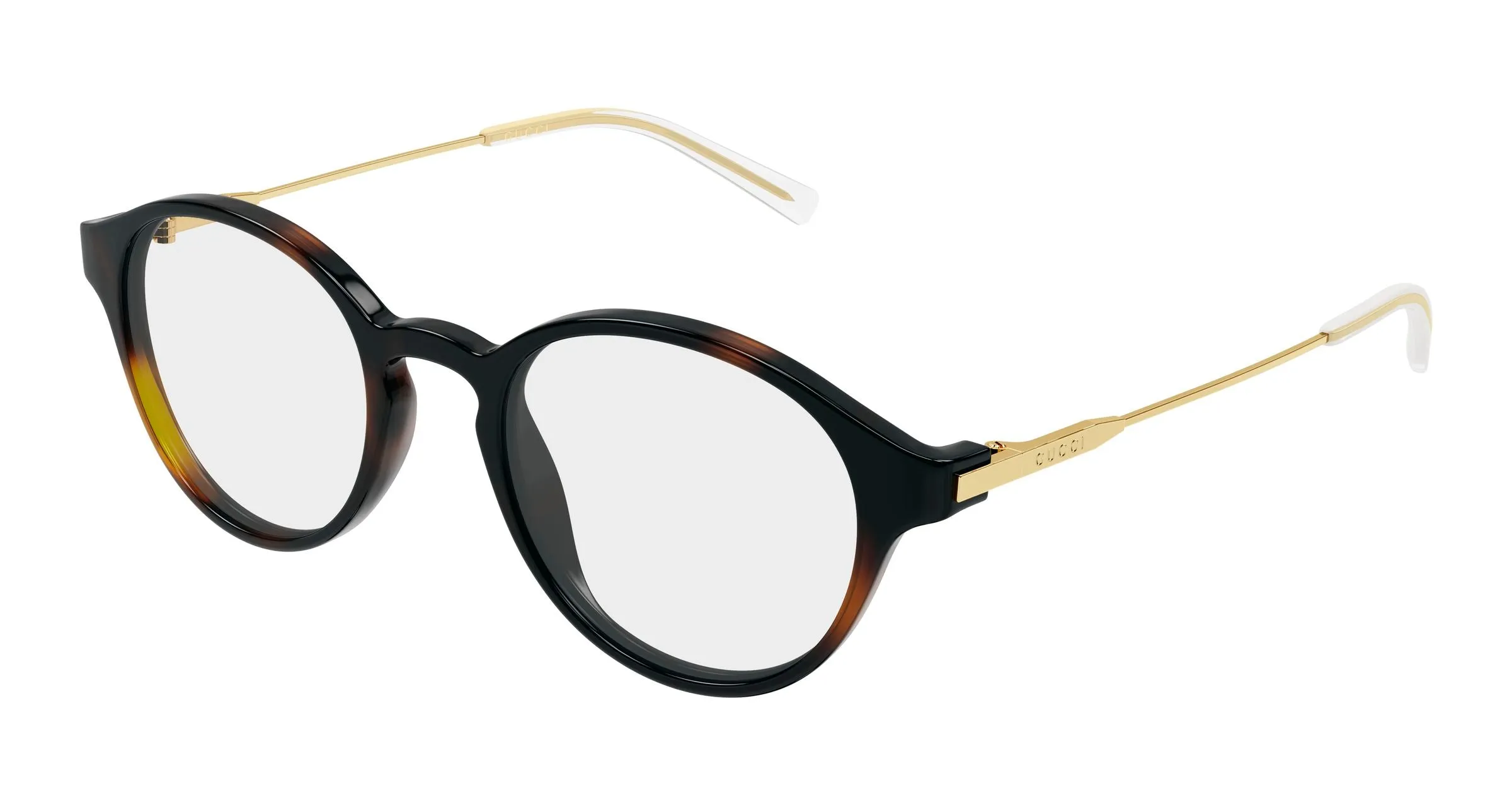 Gucci GG2253OK 002 Montature da vista Acetato Havana Trasparente Rotonda - immagine 1