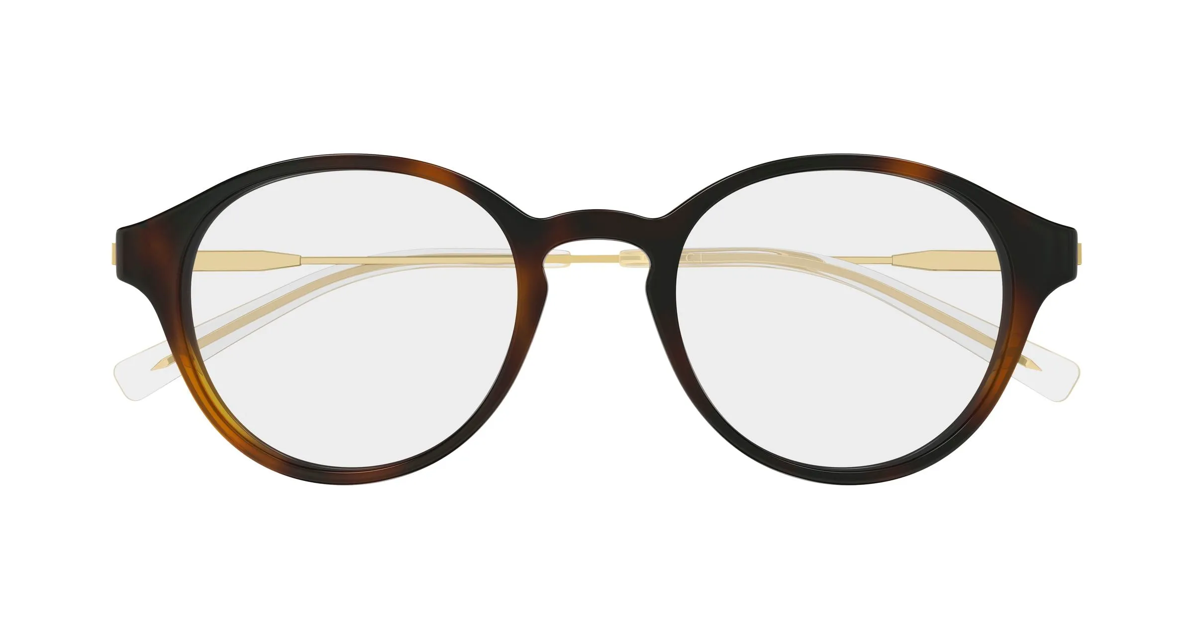 Gucci GG2253OK 002 Montature da vista Acetato Havana Trasparente Rotonda - immagine 2