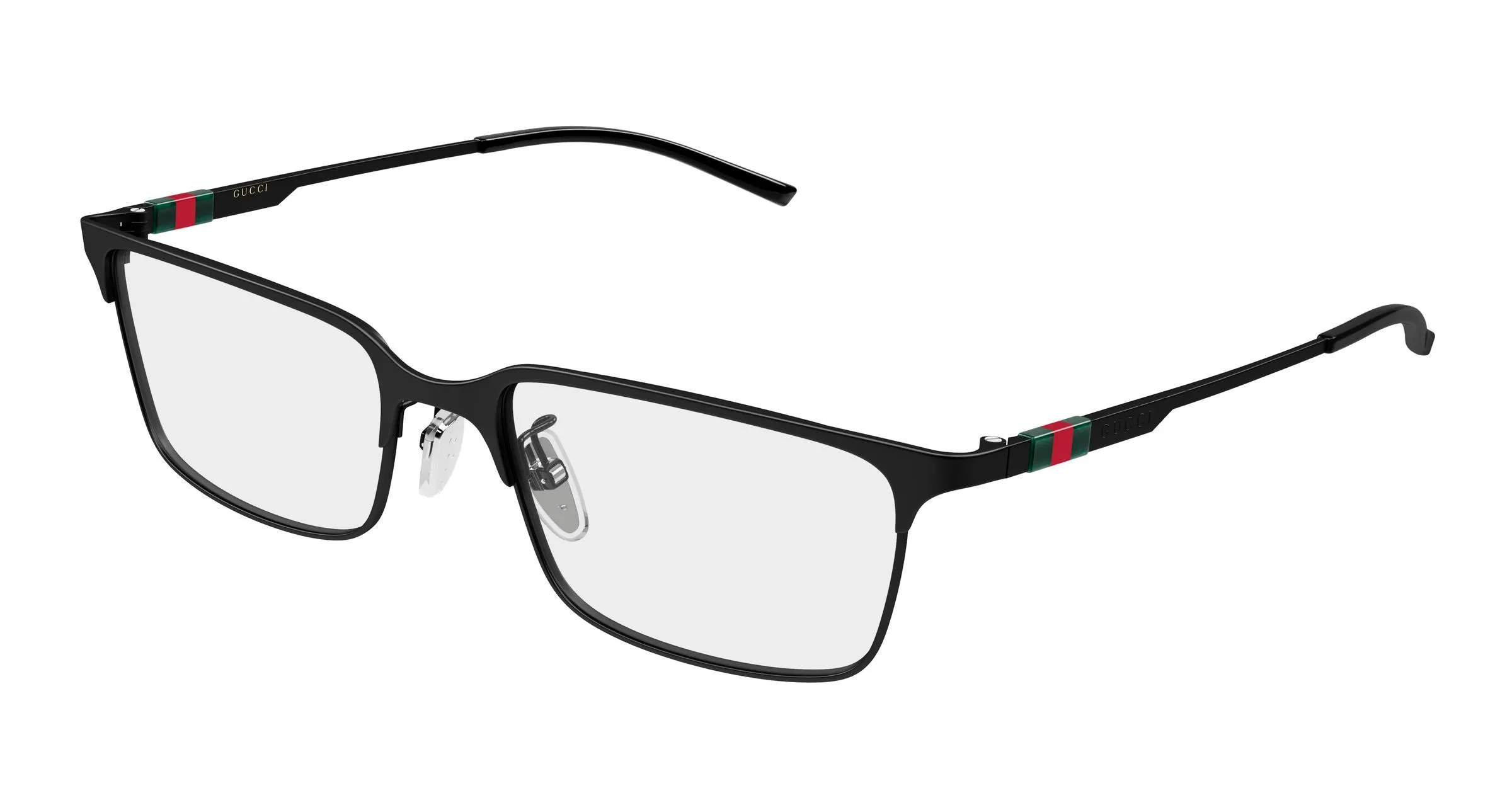Gucci GG2245OL 002 Montature da vista Metallo Nero Trasparente Squadrata - immagine 1