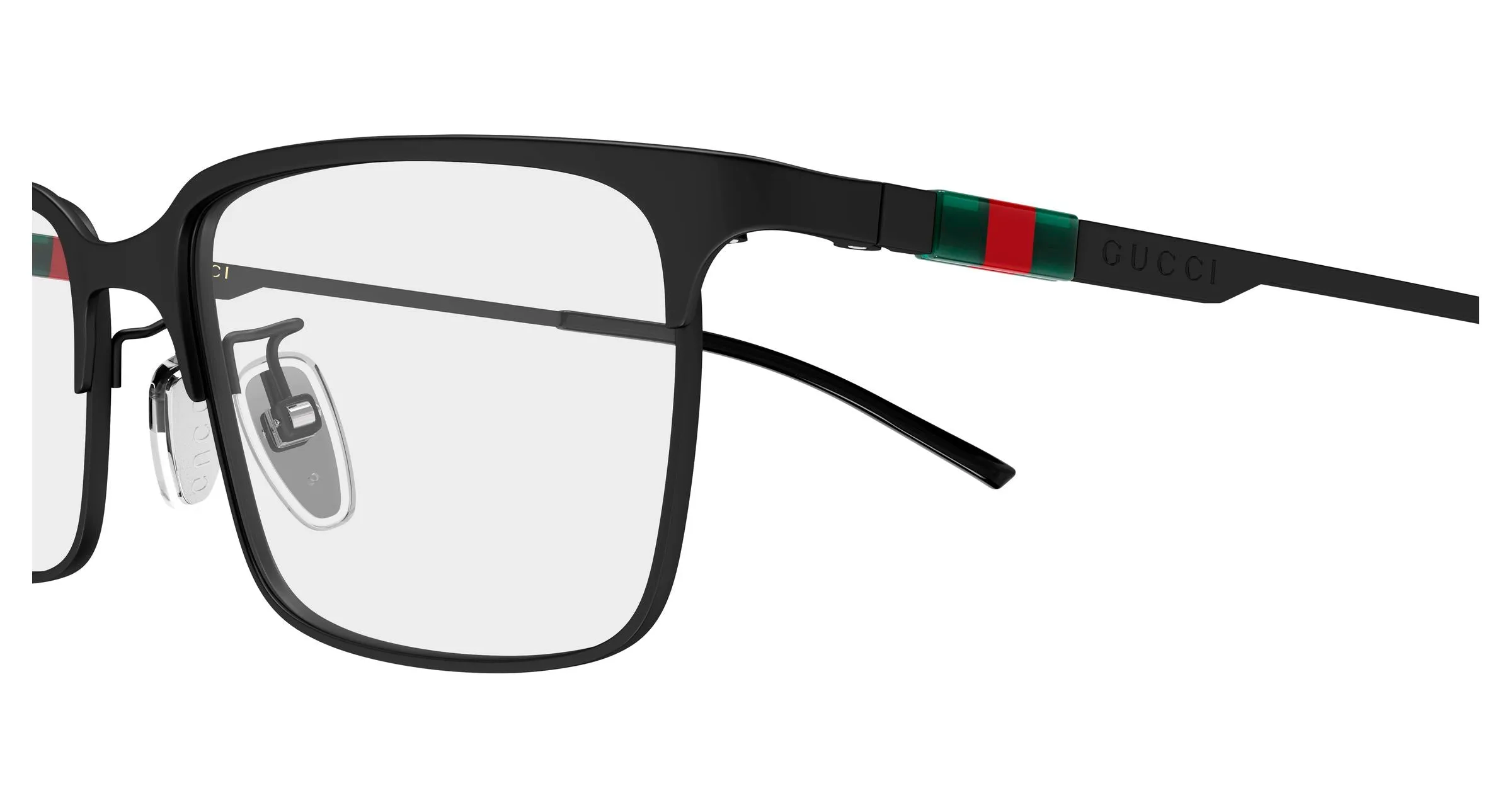 Gucci GG2245OL 002 Montature da vista Metallo Nero Trasparente Squadrata - immagine 3