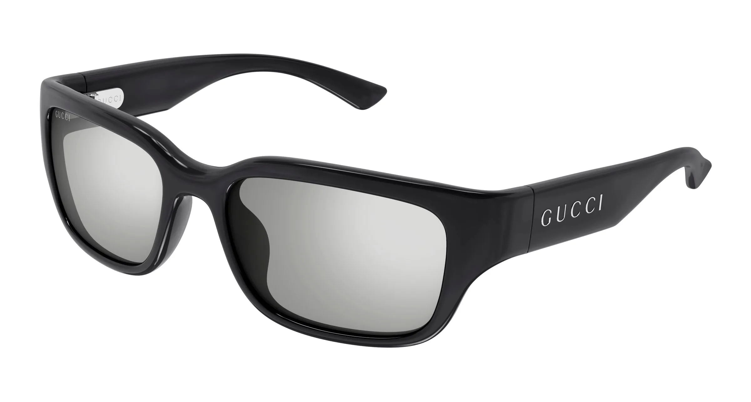 Gucci GG2241SK 004 Occhiali da sole Iniettato Grigio Argento Squadrata Flash - immagine 1