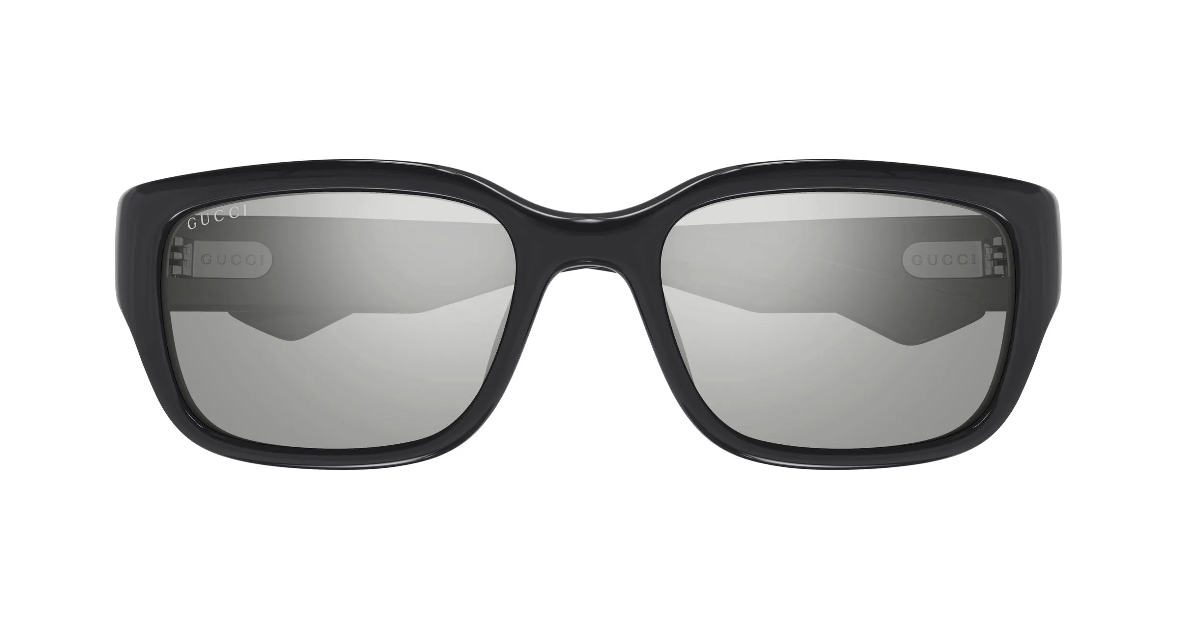 Gucci GG2241SK 004 Occhiali da sole Iniettato Grigio Argento Squadrata Flash - immagine 2