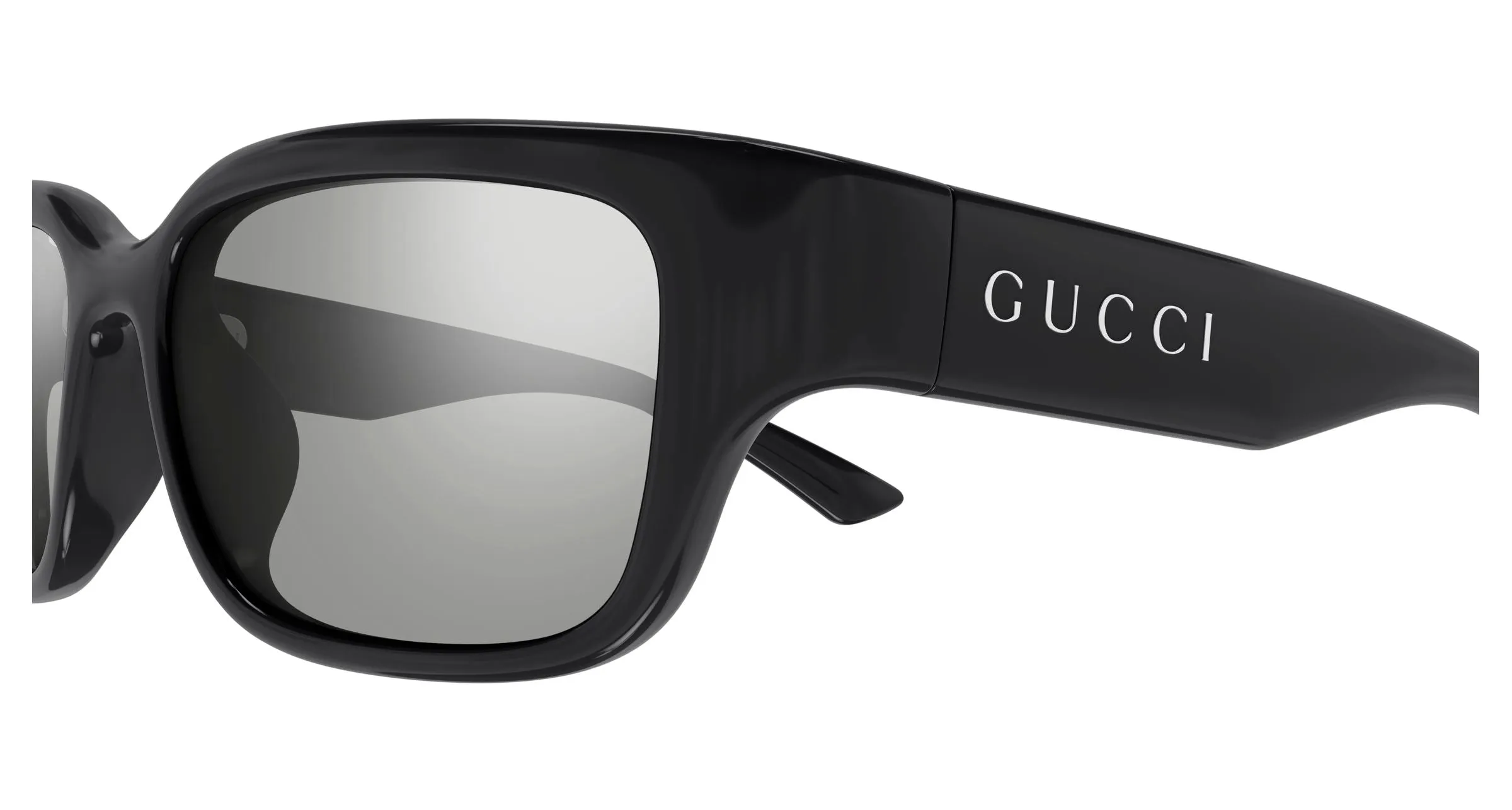 Gucci GG2241SK 004 Occhiali da sole Iniettato Grigio Argento Squadrata Flash - immagine 3