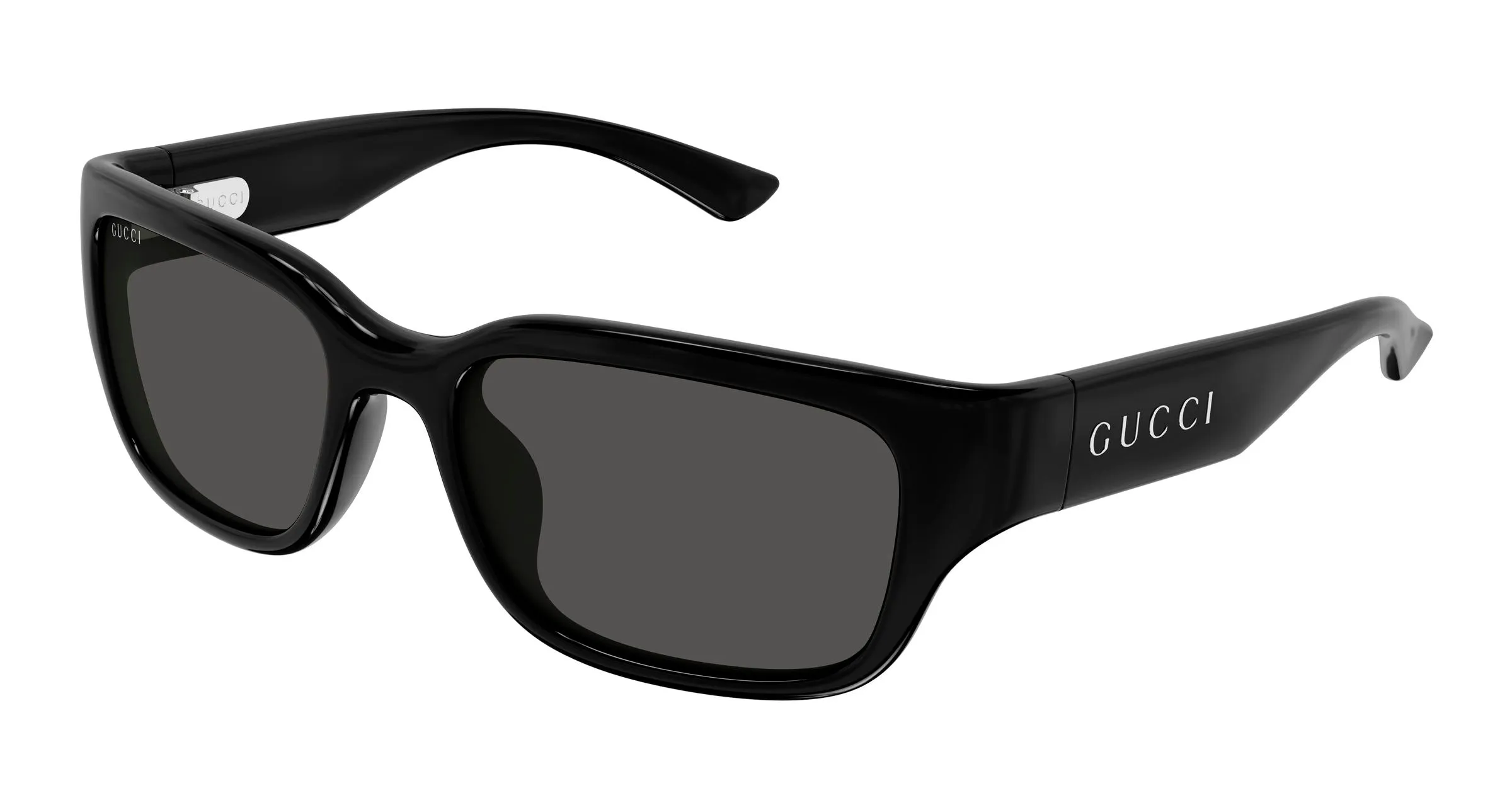 Gucci GG2241SK 001 Occhiali da sole Iniettato Nero Grigio Squadrata - immagine 1
