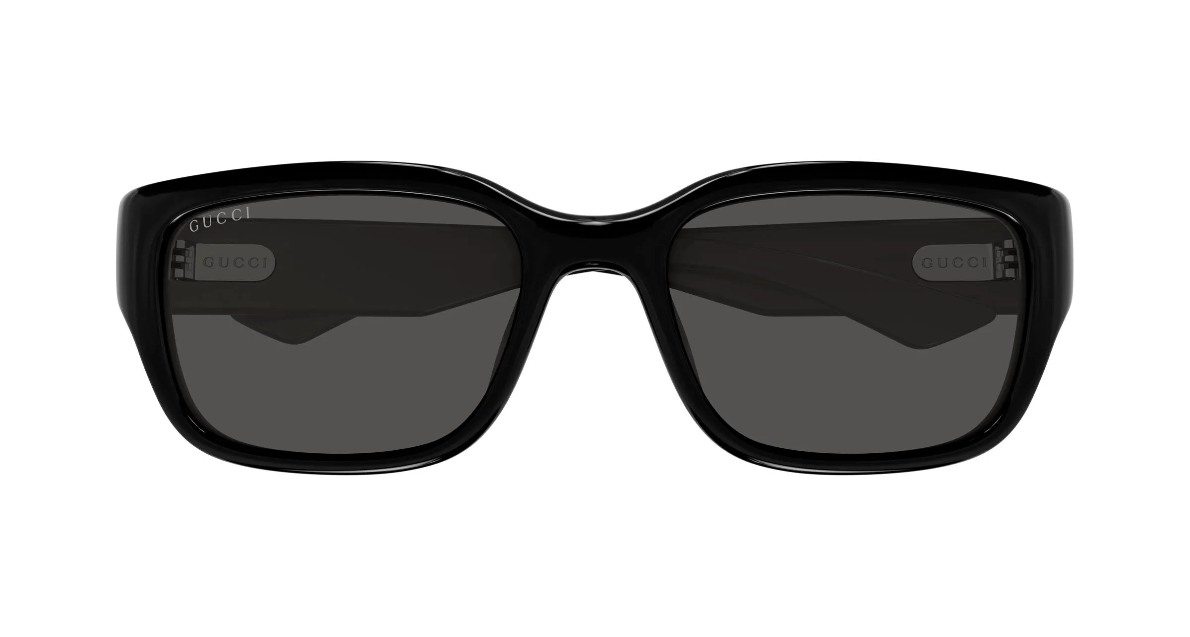 Gucci GG2241SK 001 Occhiali da sole Iniettato Nero Grigio Squadrata - immagine 2